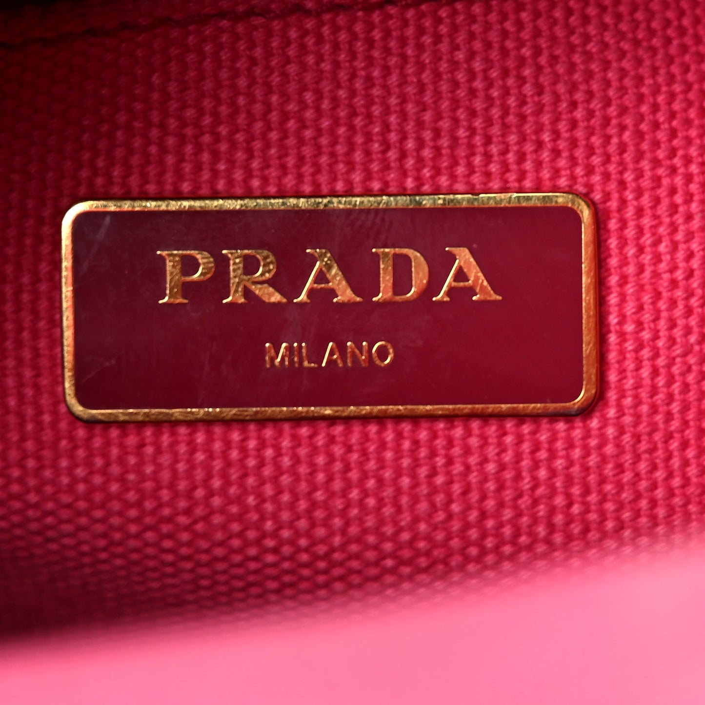 Prada Canapa Small Logo Tote Peonia Peonia