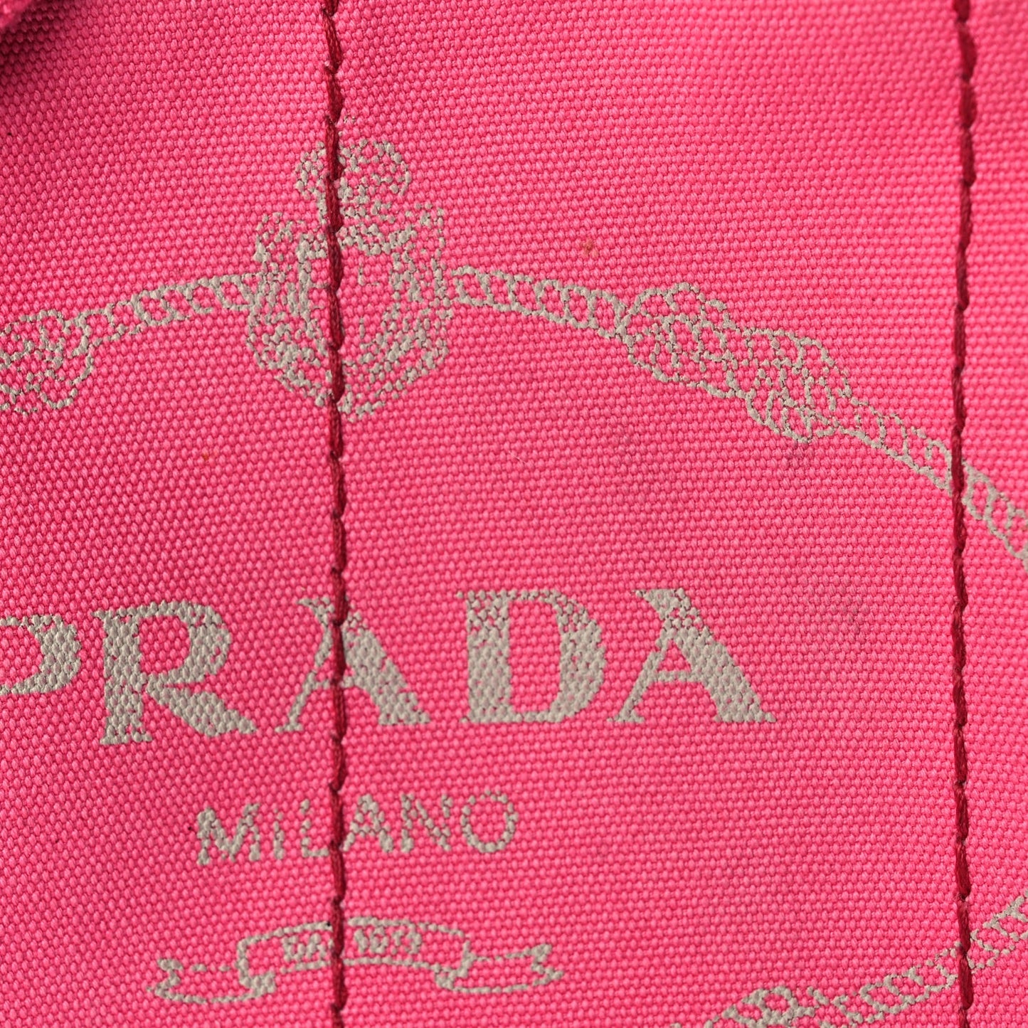 Prada Canapa Small Logo Tote Peonia Peonia