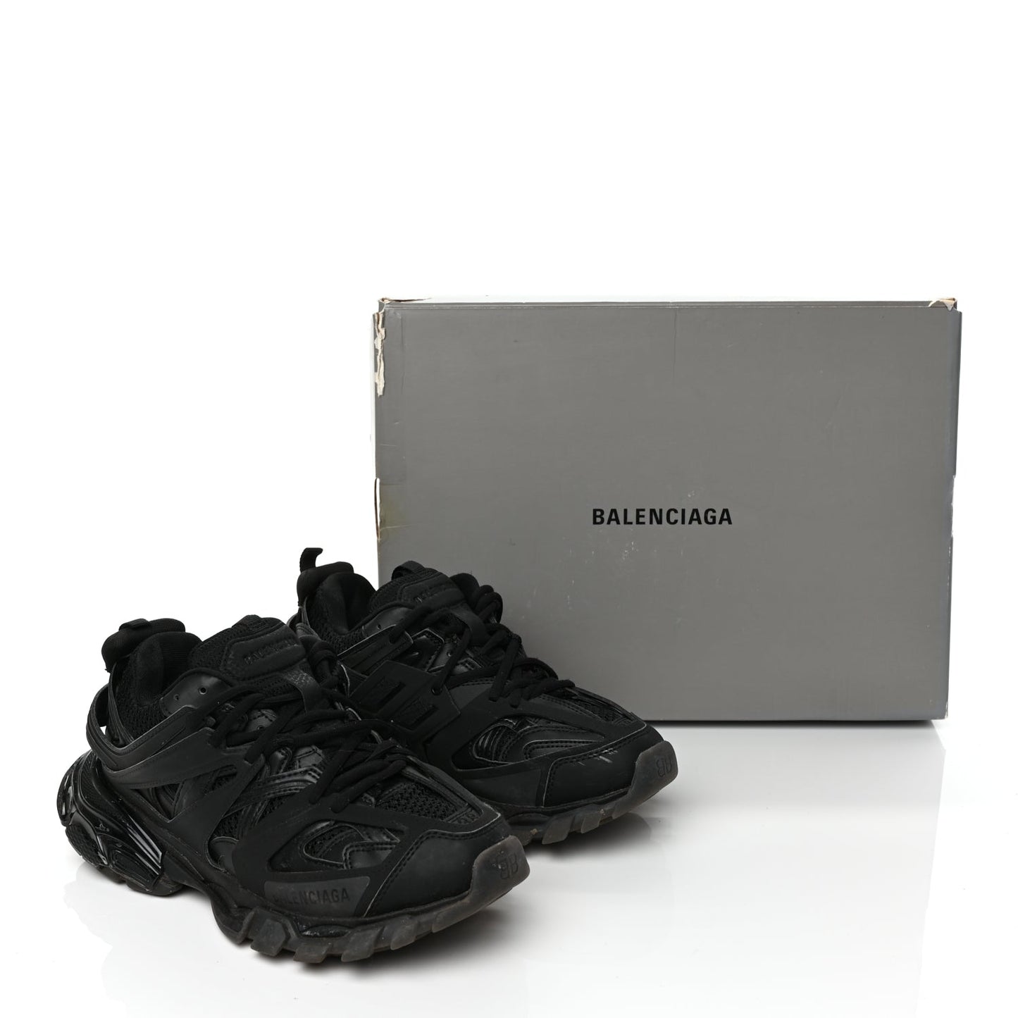 Balenciaga Mesh Nylon Track Sneakers 39 Black