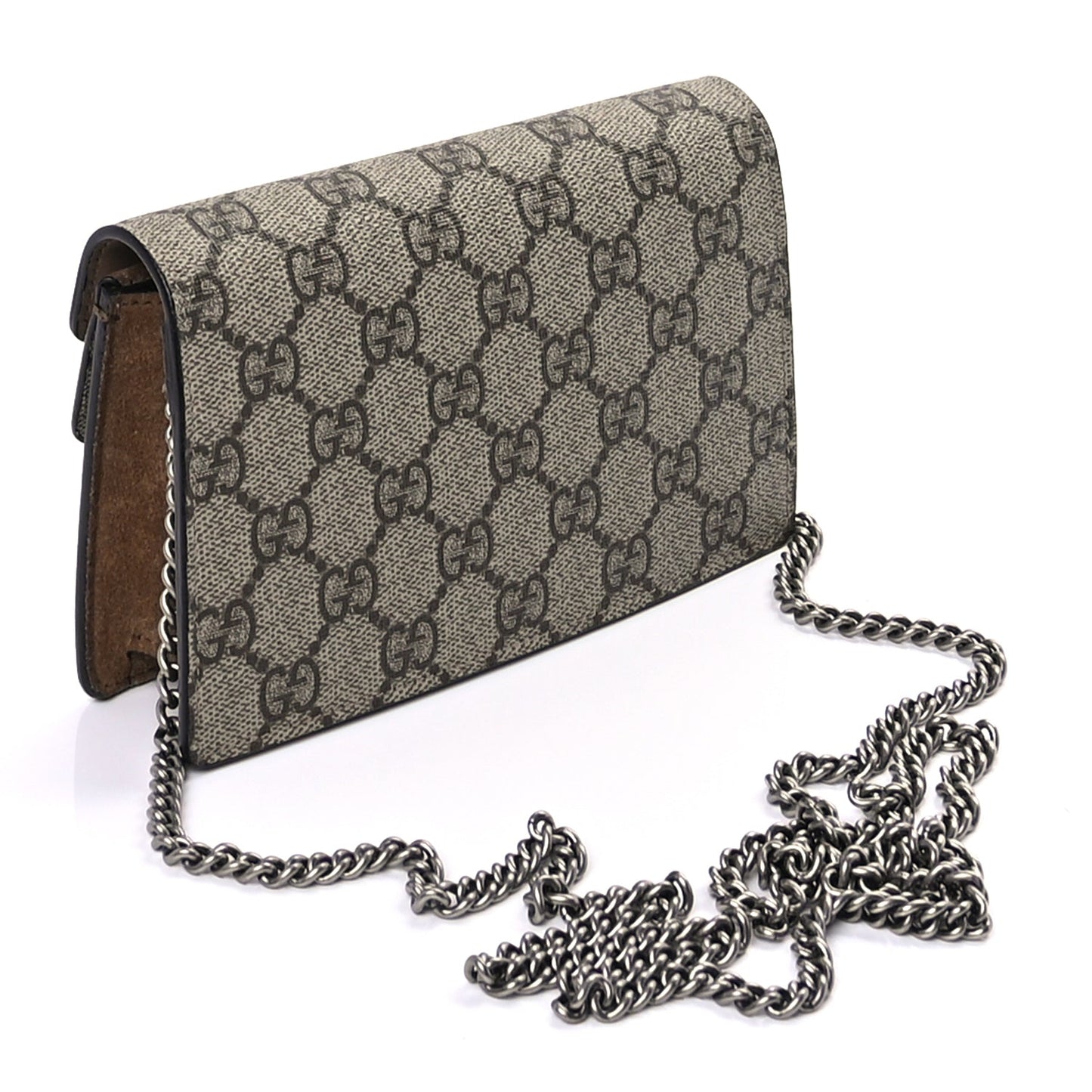 Gucci GG Supreme Monogram Super Mini Dionysus Shoulder Bag  Taupe
