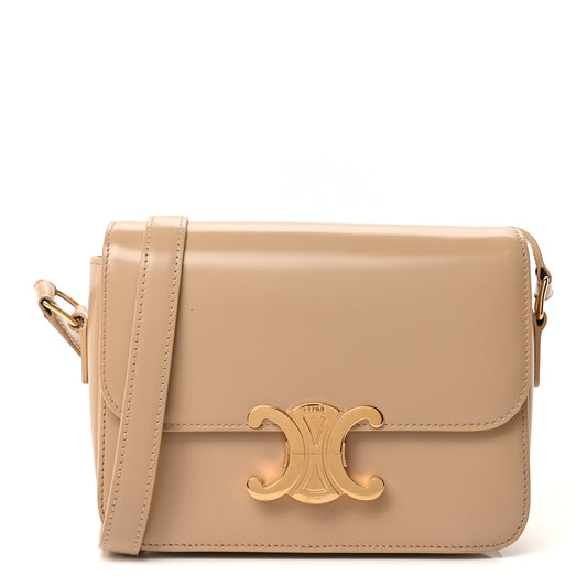 Celine Shiny Calfskin Teen Triomphe  Nude