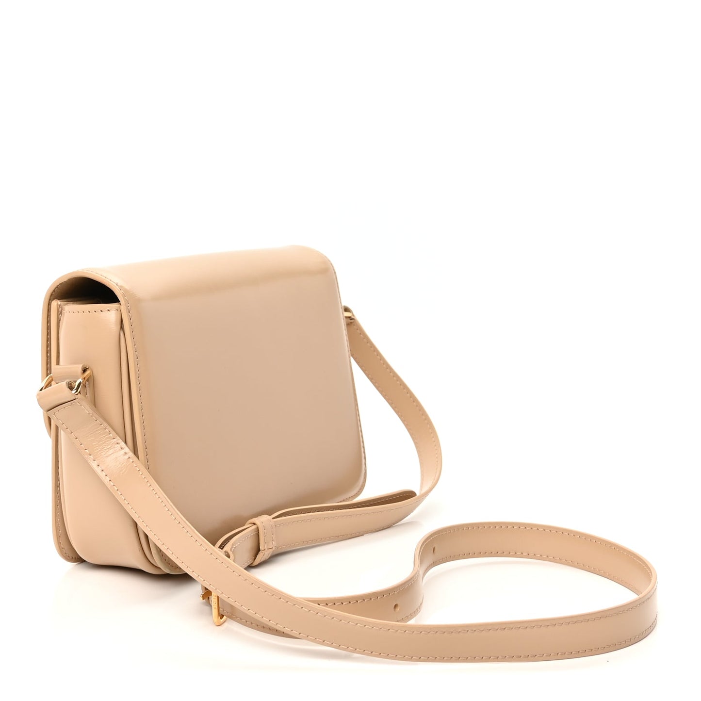 Celine Shiny Calfskin Teen Triomphe  Nude