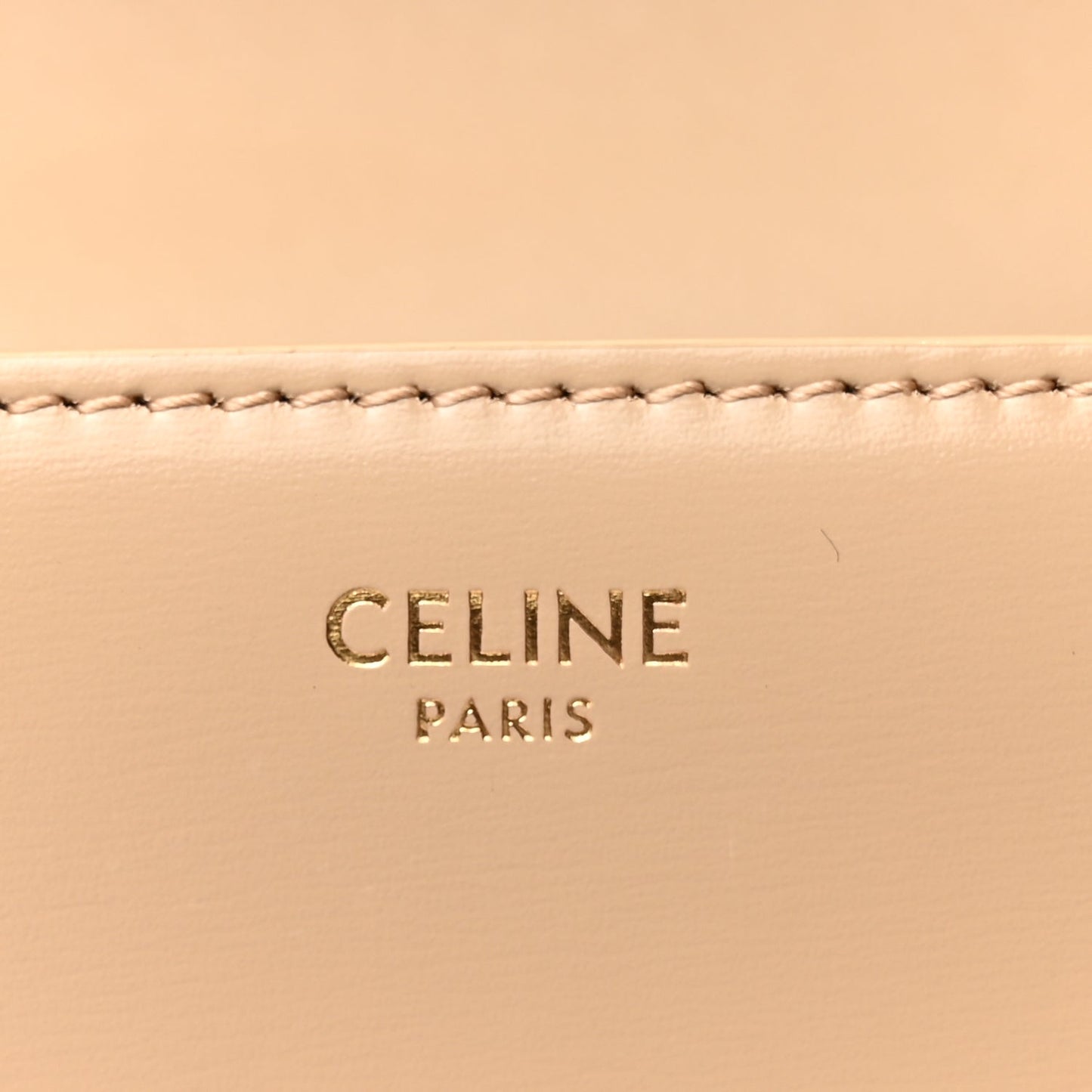 Celine Shiny Calfskin Teen Triomphe  Nude