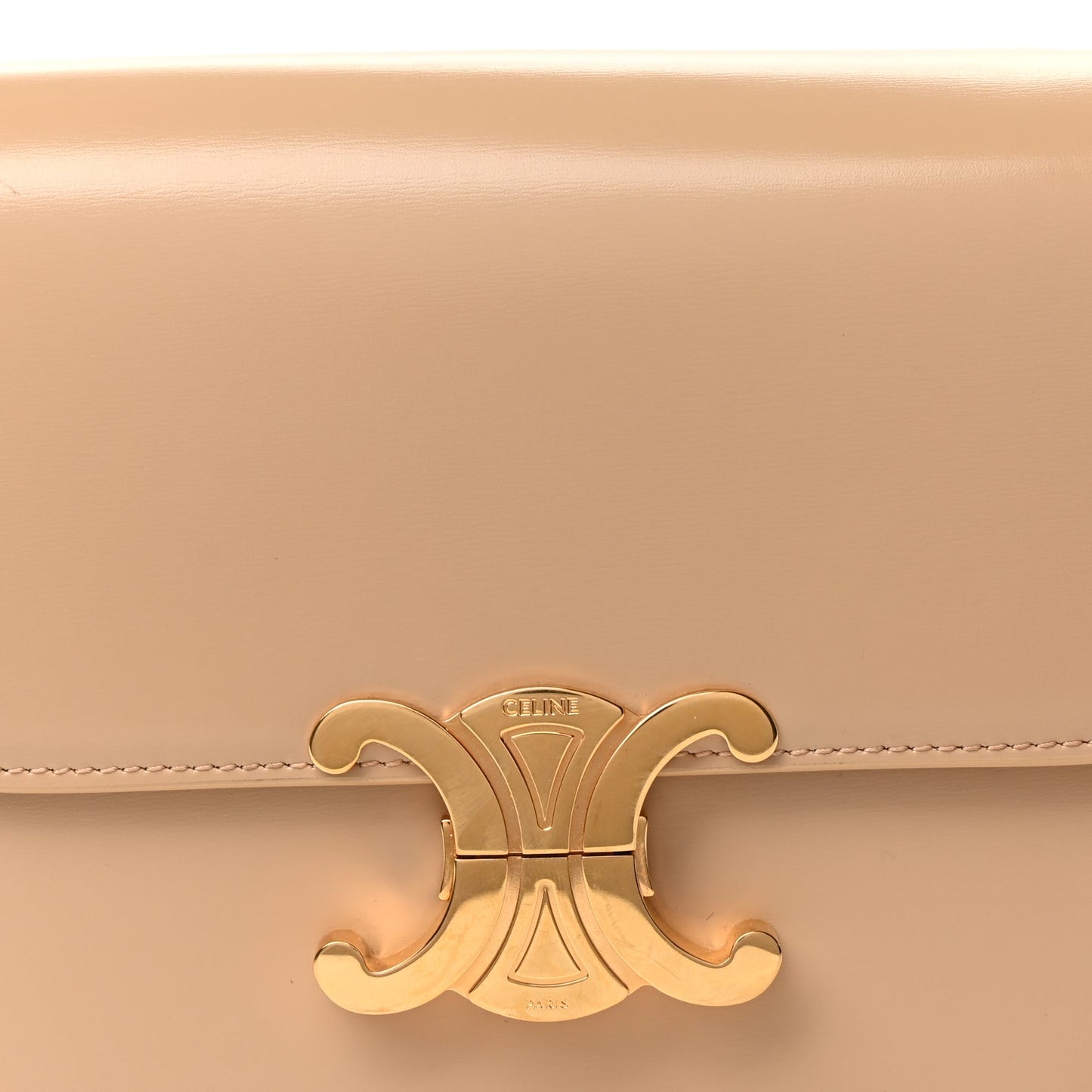 Celine Shiny Calfskin Teen Triomphe  Nude