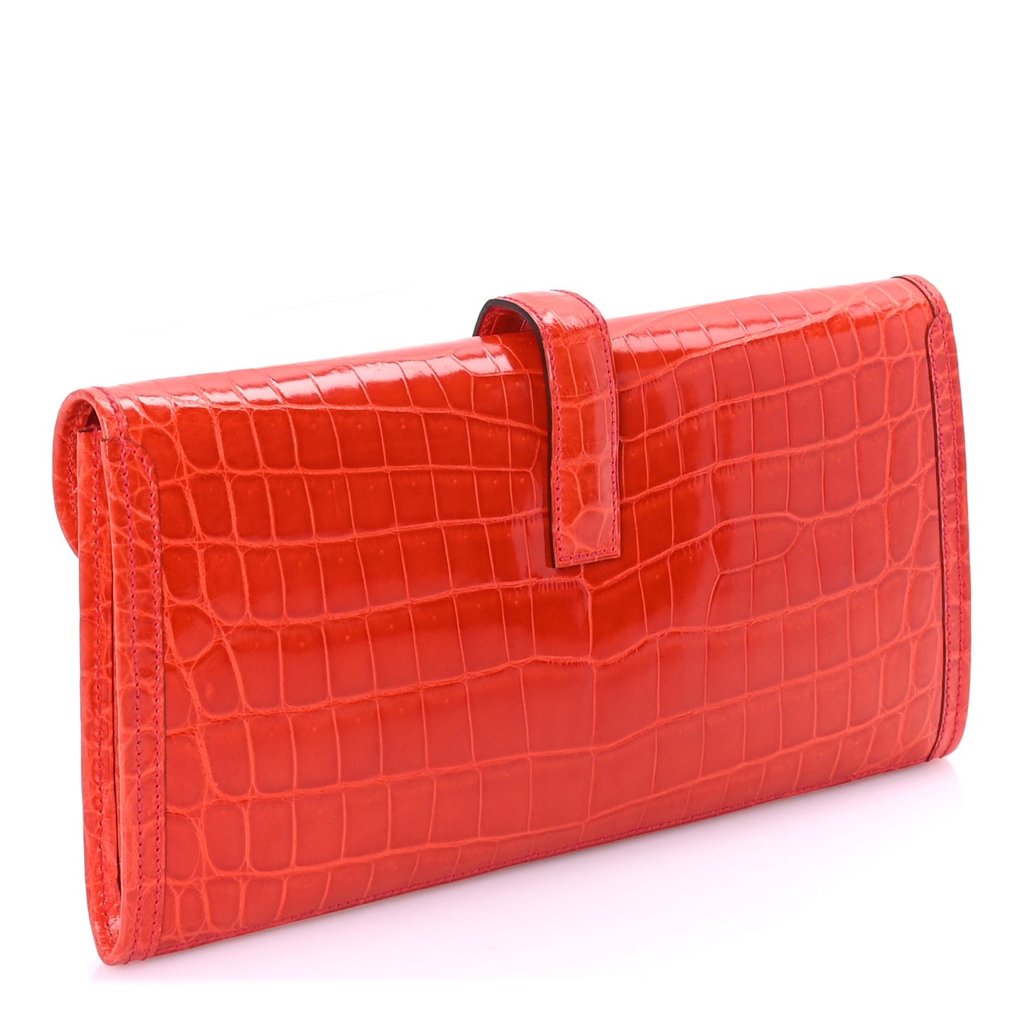 Hermes Shiny Niloticus Crocodile Jige Elan 29 Bougainvillea
