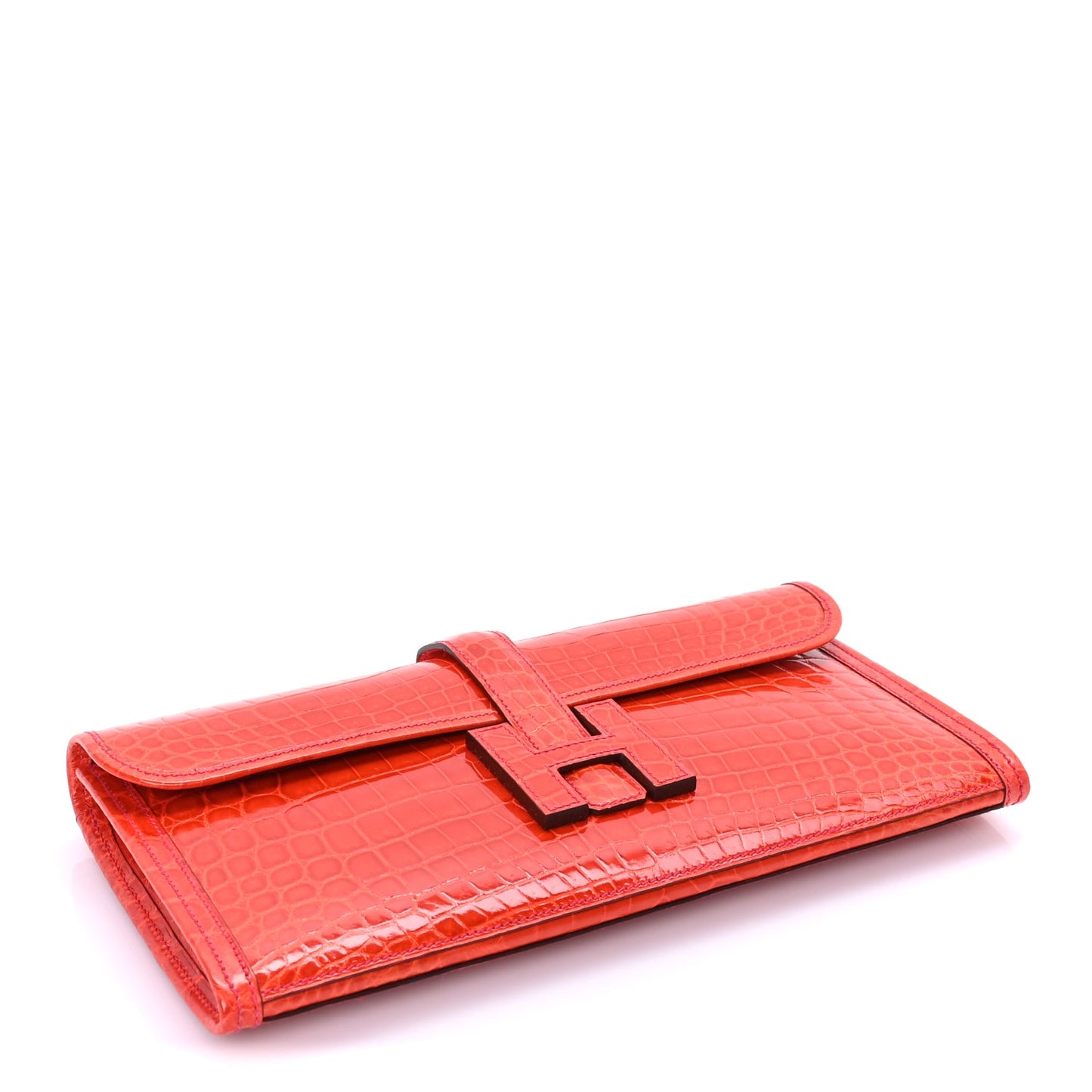 Hermes Shiny Niloticus Crocodile Jige Elan 29 Bougainvillea