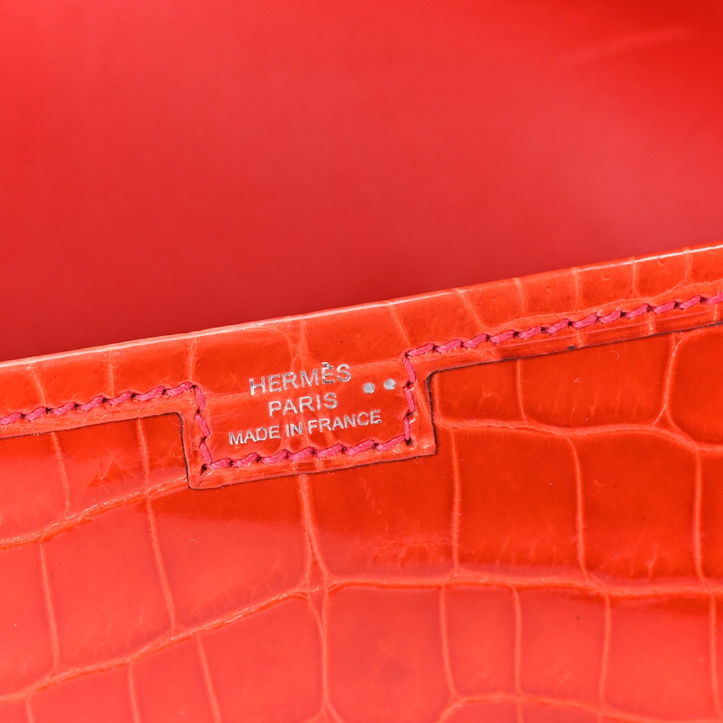 Hermes Shiny Niloticus Crocodile Jige Elan 29 Bougainvillea