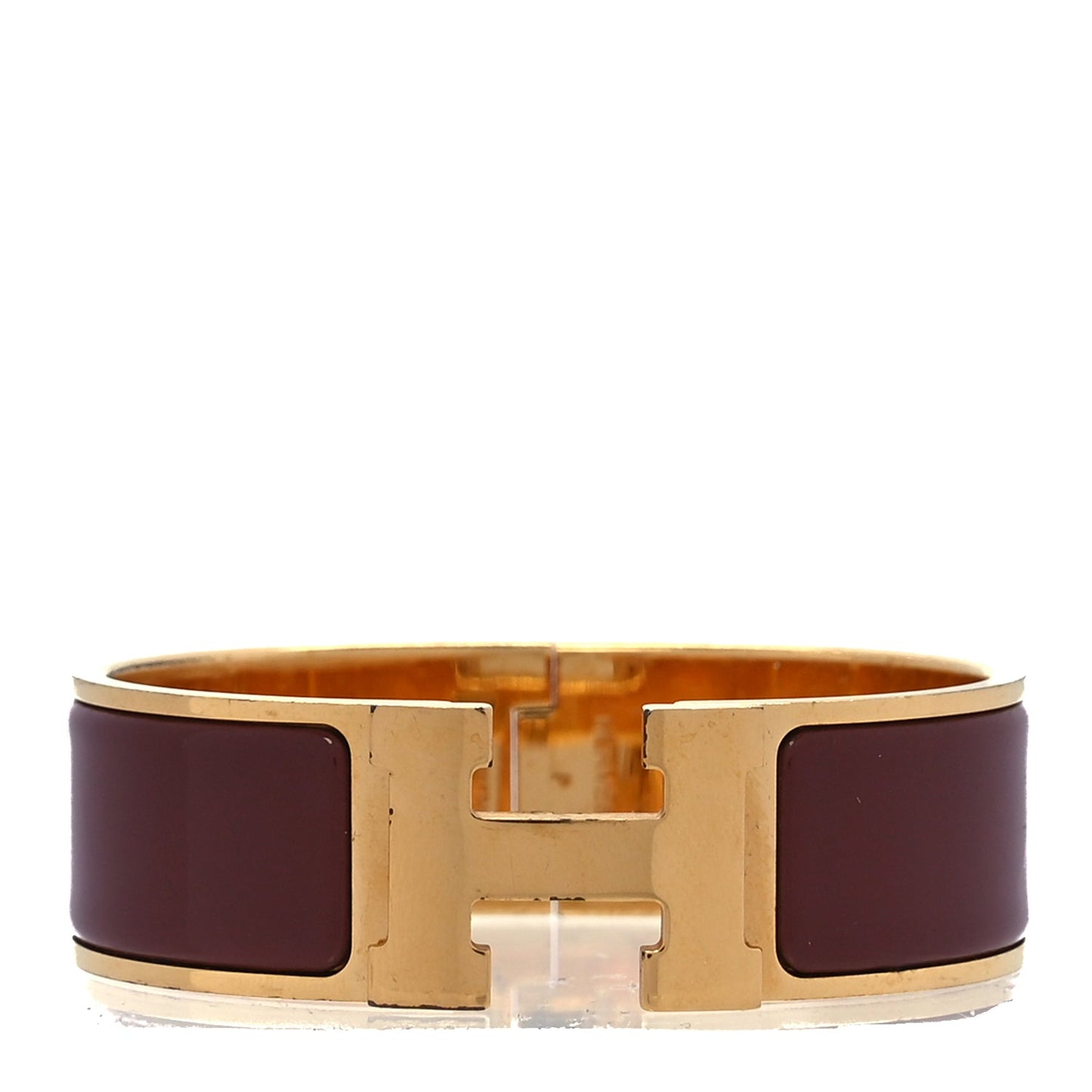 Hermes Enamel Wide Clic Clac H Bracelet PM China Red China Red
