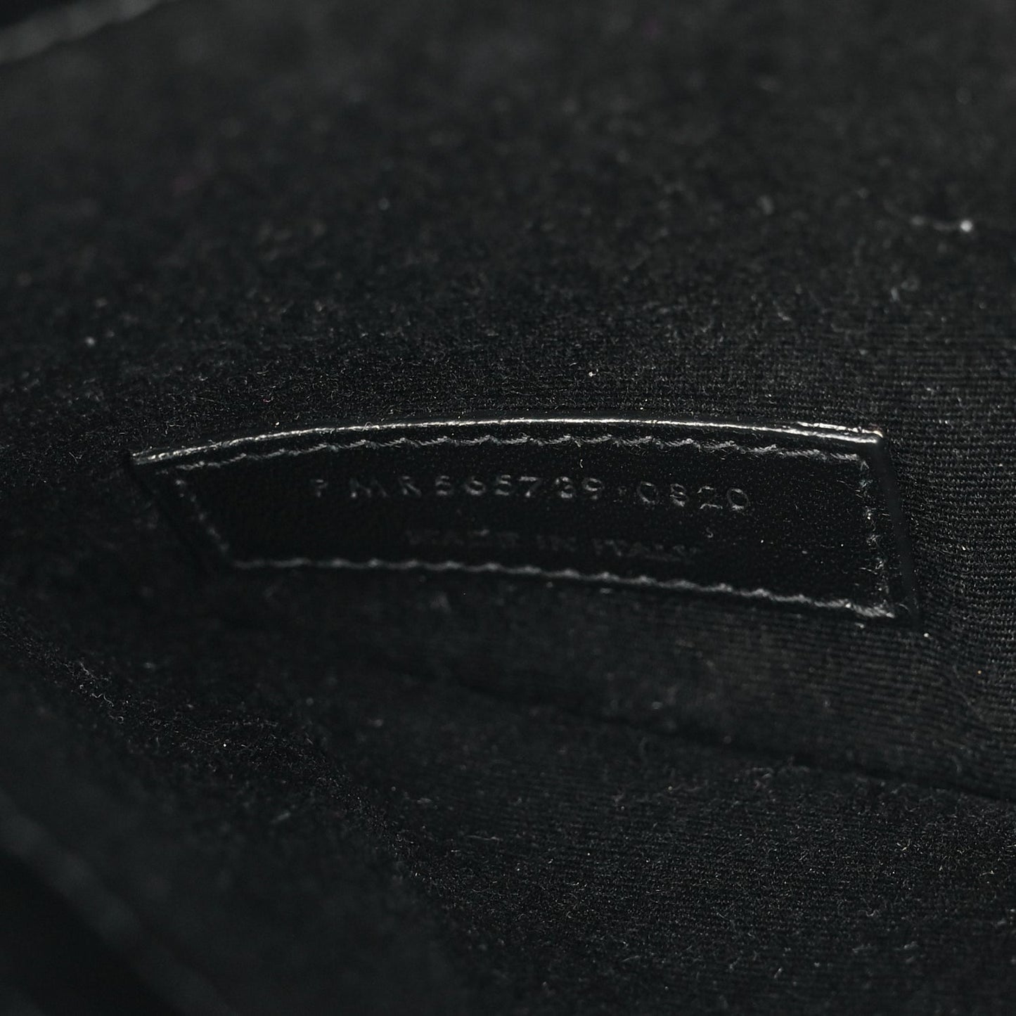 Saint Laurent Calfskin Crocodile Embossed Uptown Monogram Clutch Black