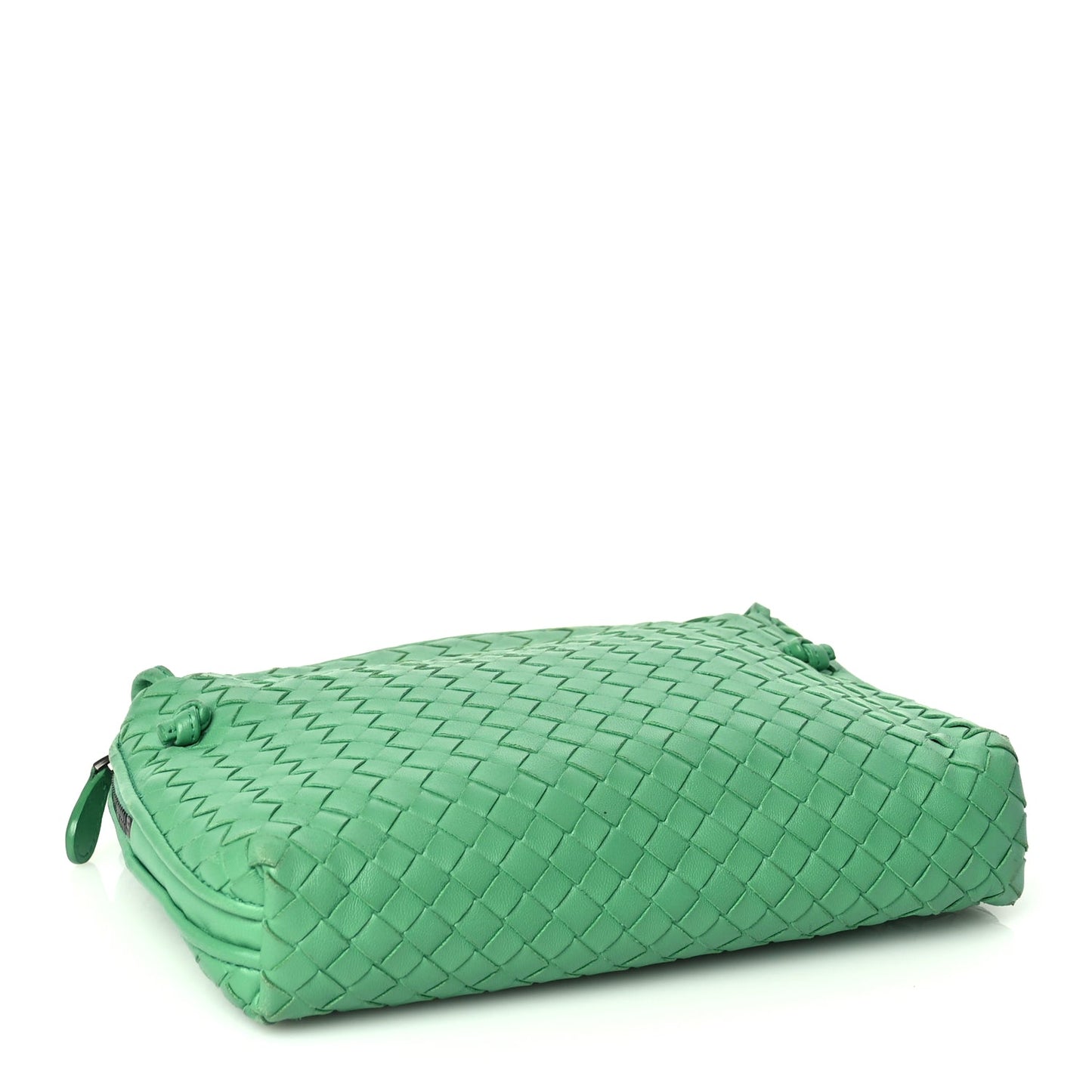 Bottega Veneta Nappa Intrecciato Nodini Crossbody Messenger Green
