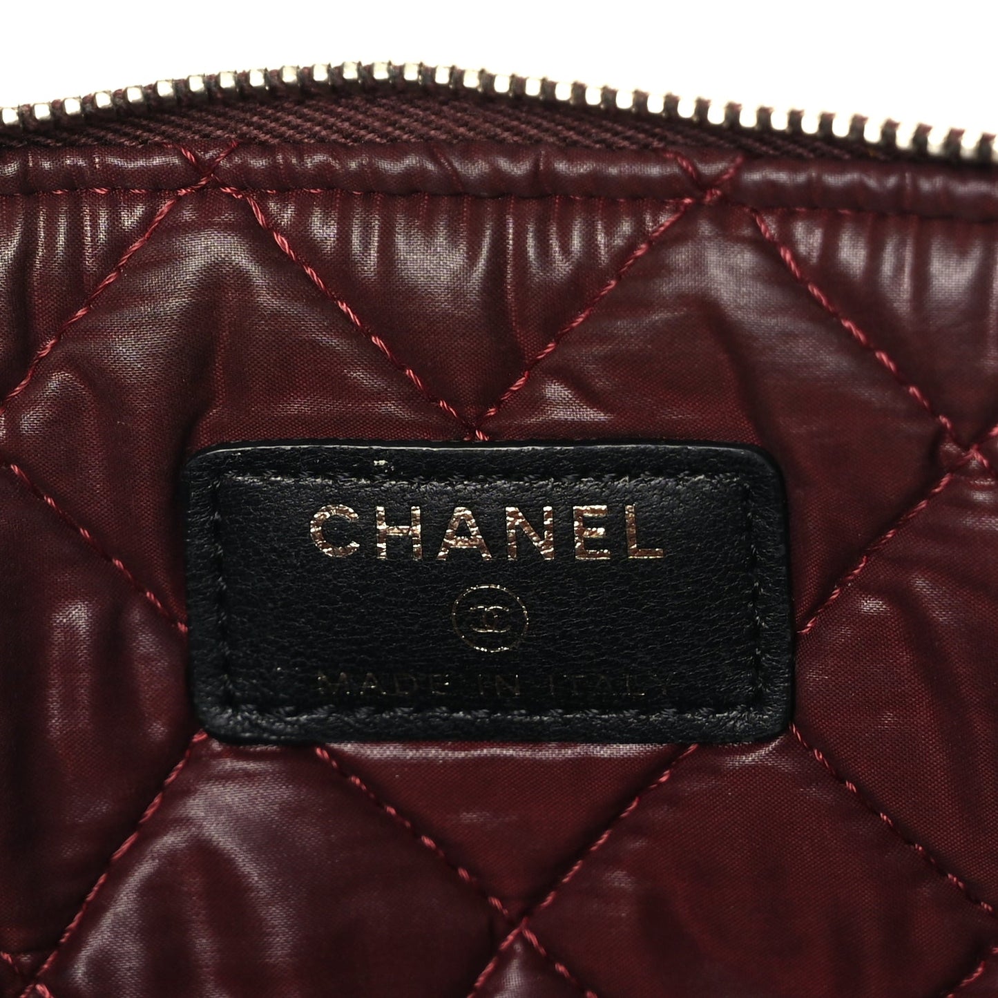 Chanel Lambskin Quilted Large Case Black