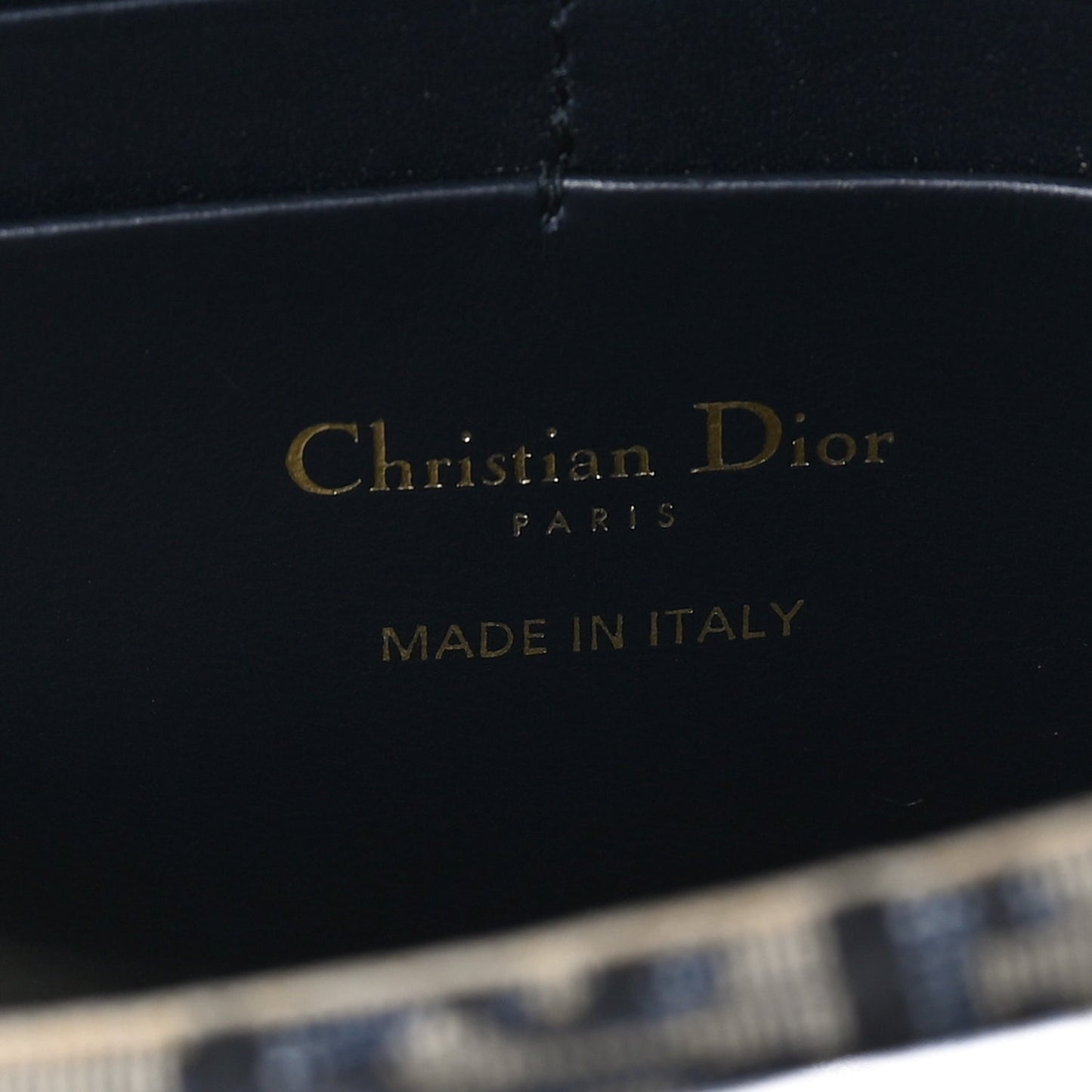 Christian Dior Oblique Saddle Chain Pouch  Blue