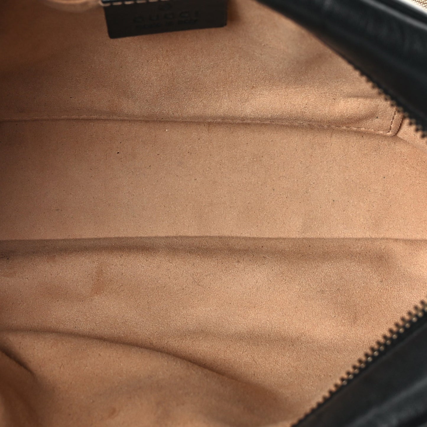 Gucci Calfskin Matelasse Small GG Marmont Chain Shoulder Bag