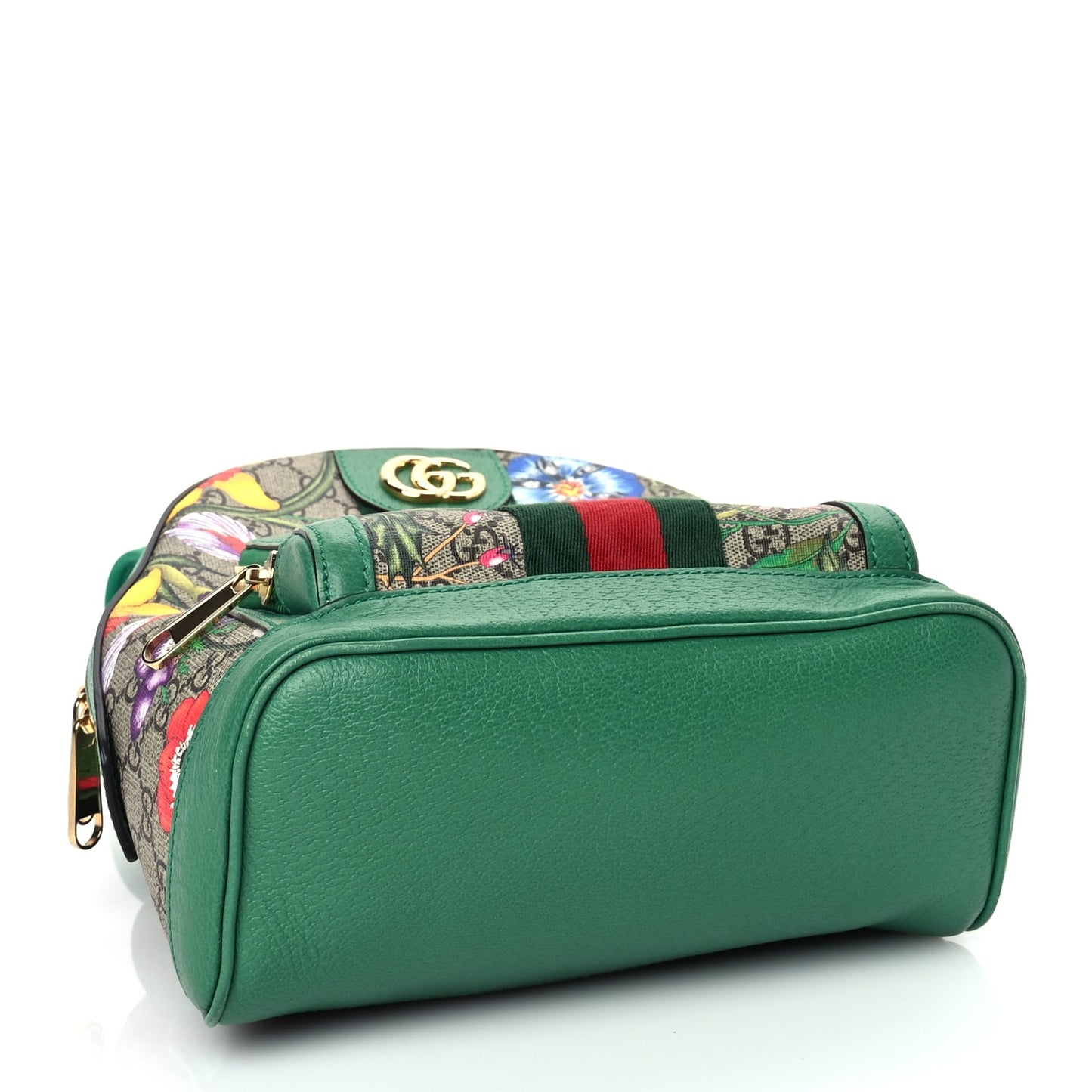 Gucci GG Supreme Monogram Flora Web Small Ophidia Day Backpack Green