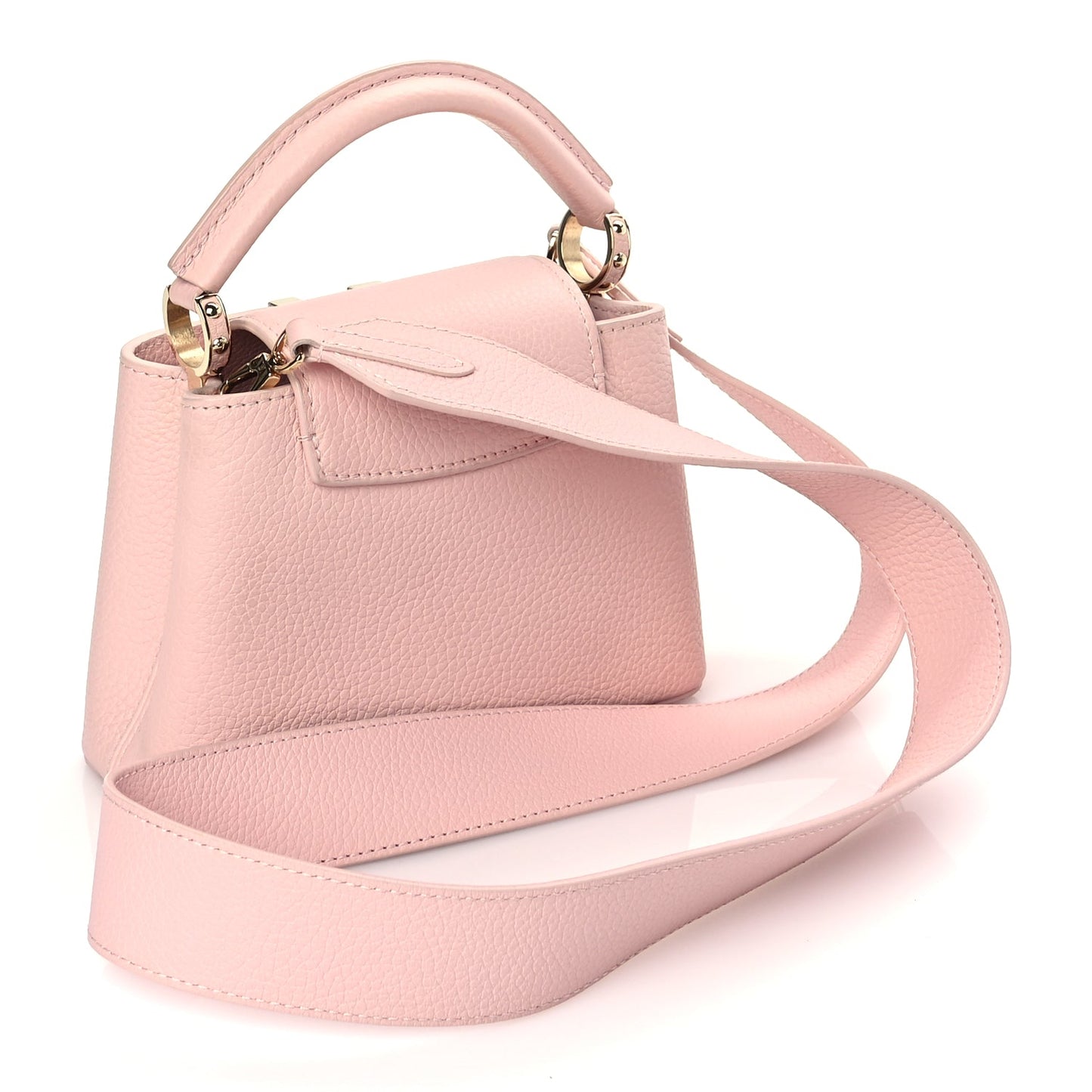 Louis Vuitton Taurillon Marble Capucines Mini Pink