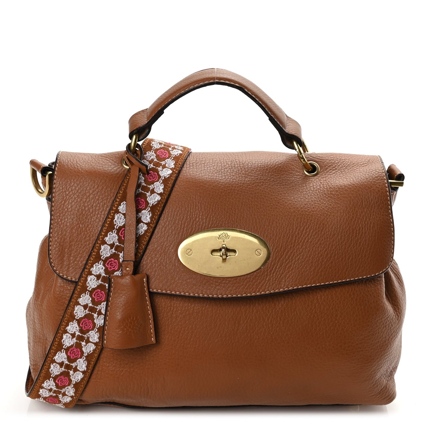 Mulberry Grained Calfskin Oversized Edie Oak Oak
