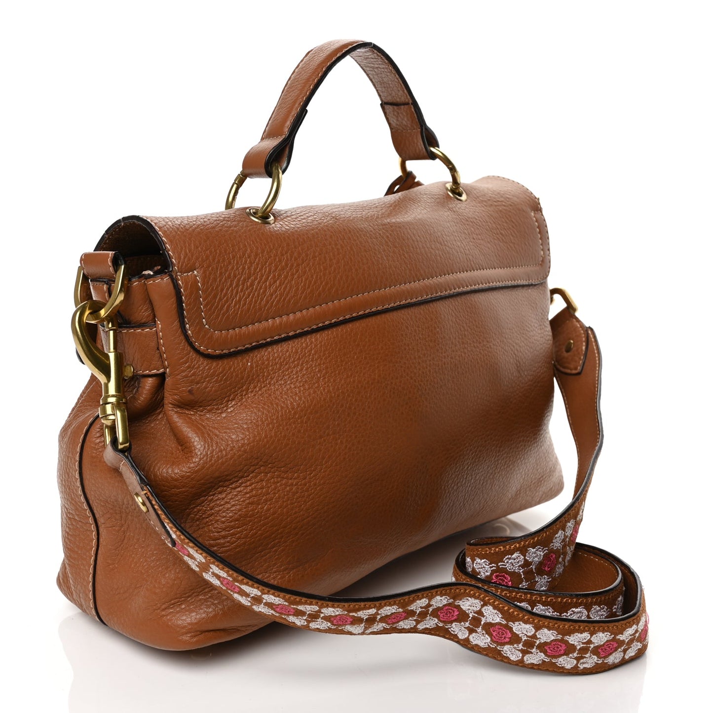 Mulberry Grained Calfskin Oversized Edie Oak Oak