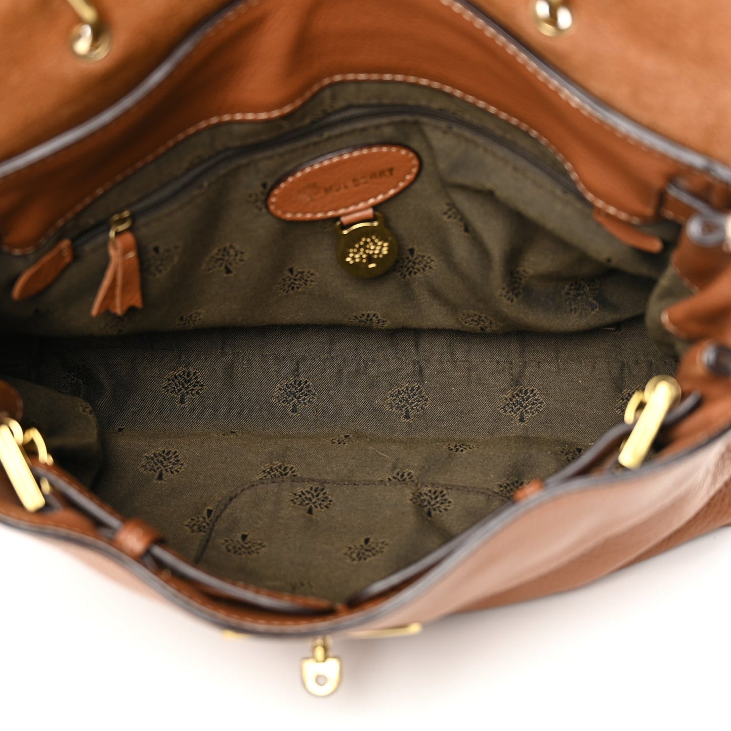 Mulberry Grained Calfskin Oversized Edie Oak Oak