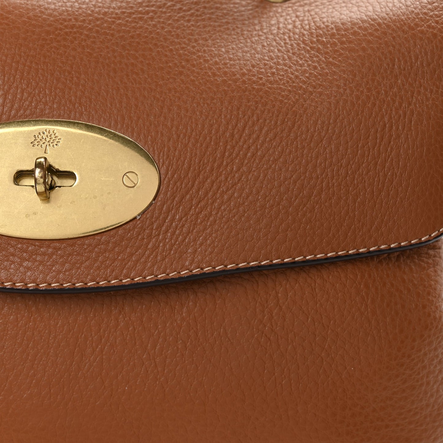 Mulberry Grained Calfskin Oversized Edie Oak Oak