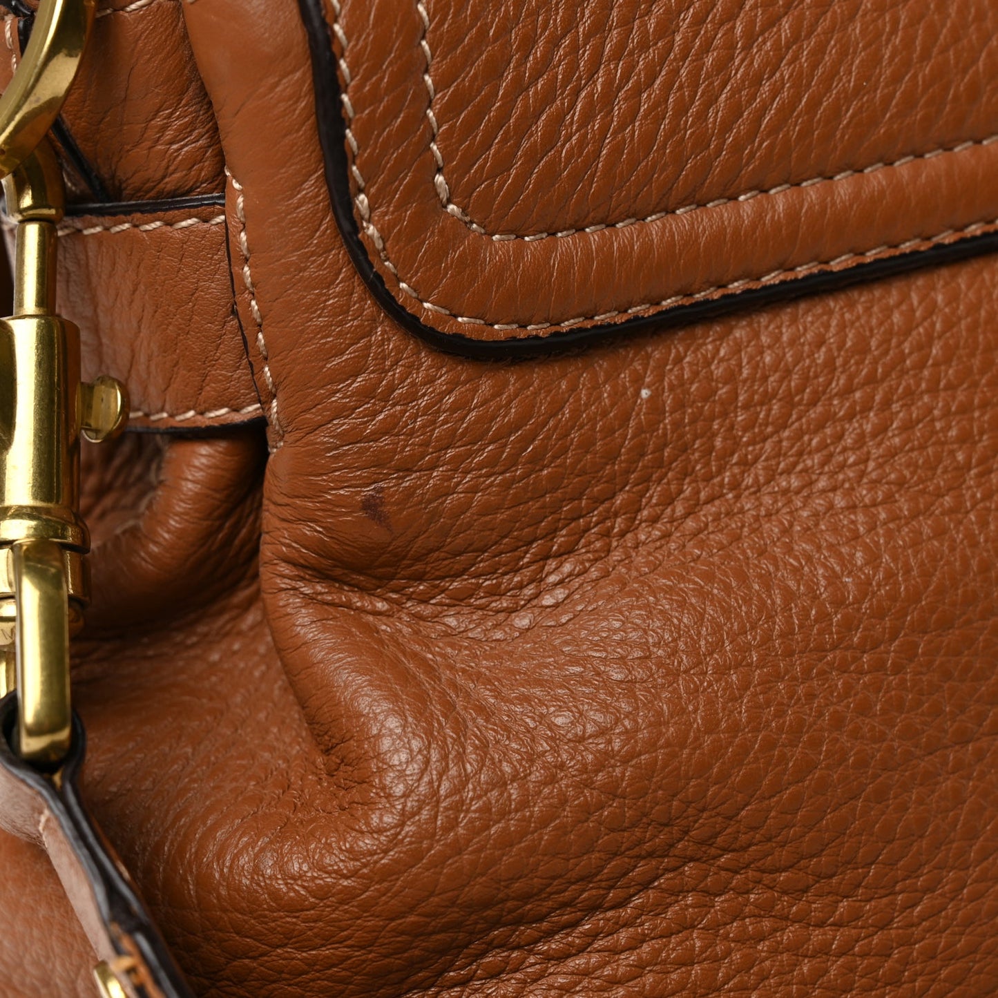 Mulberry Grained Calfskin Oversized Edie Oak Oak