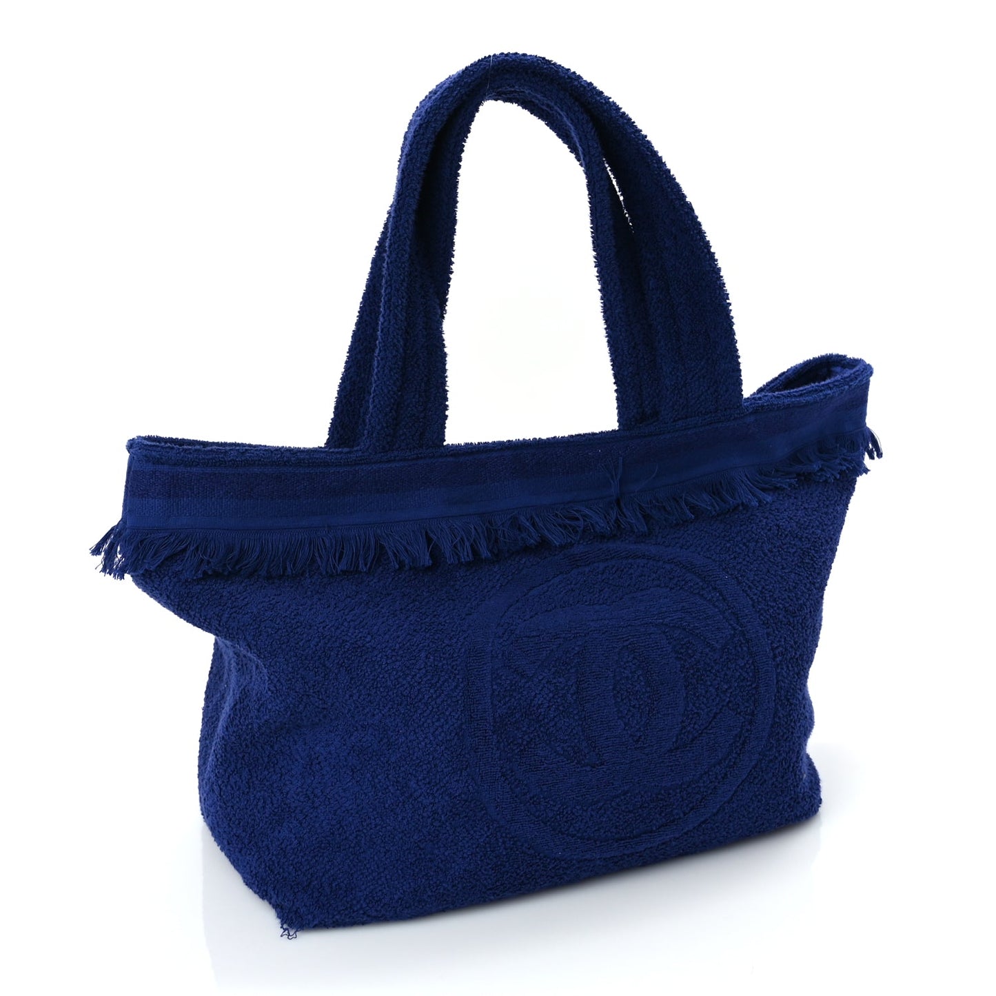 Chanel Chanel Terry Cotton CC Beach Tote Towel Set Blue