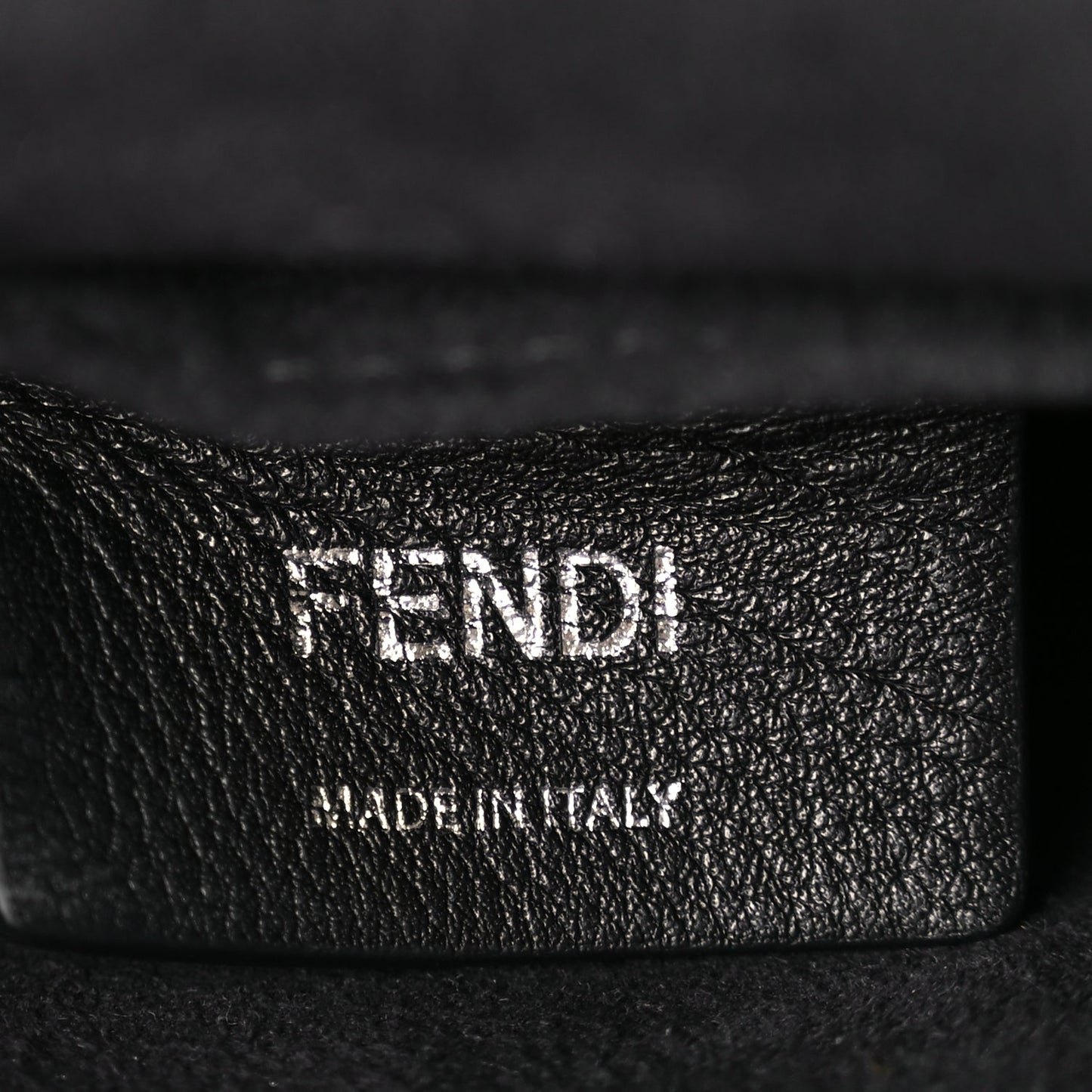 Fendi Vitello Liberty Velvet FF Small Kan I Shoulder Bag Brown Black