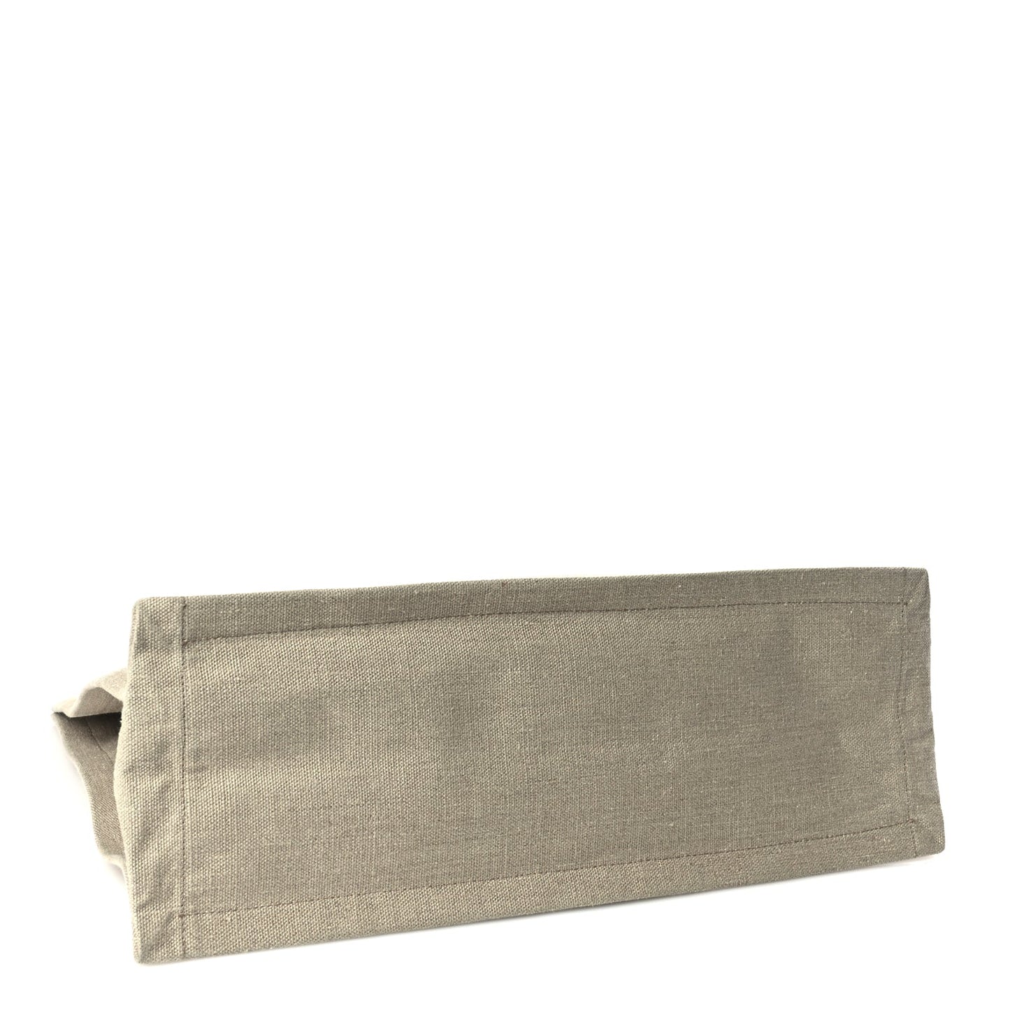 Saint Laurent Linen Calfskin Rive Gauche Tote Optic White