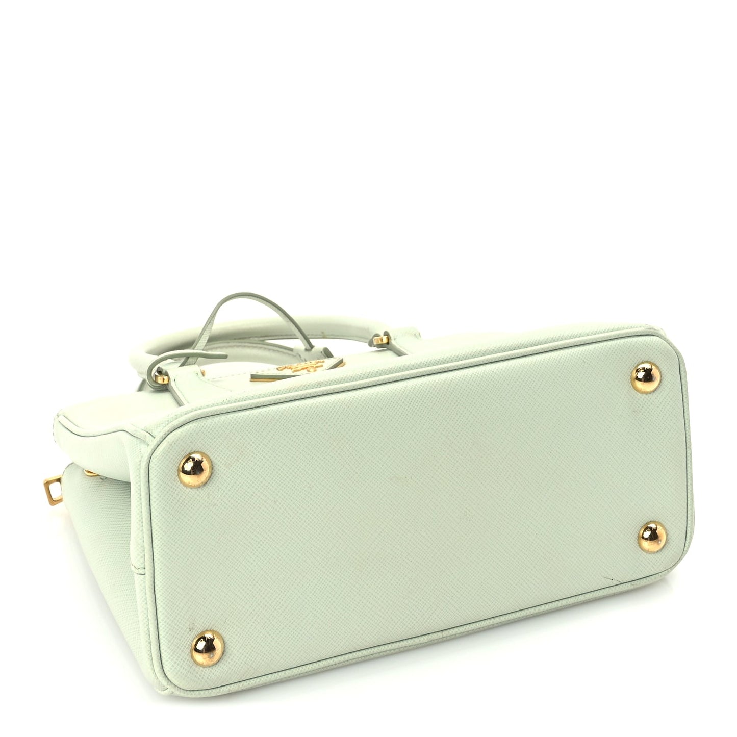 Prada Saffiano Small Galleria Double Zip Tote Acqua