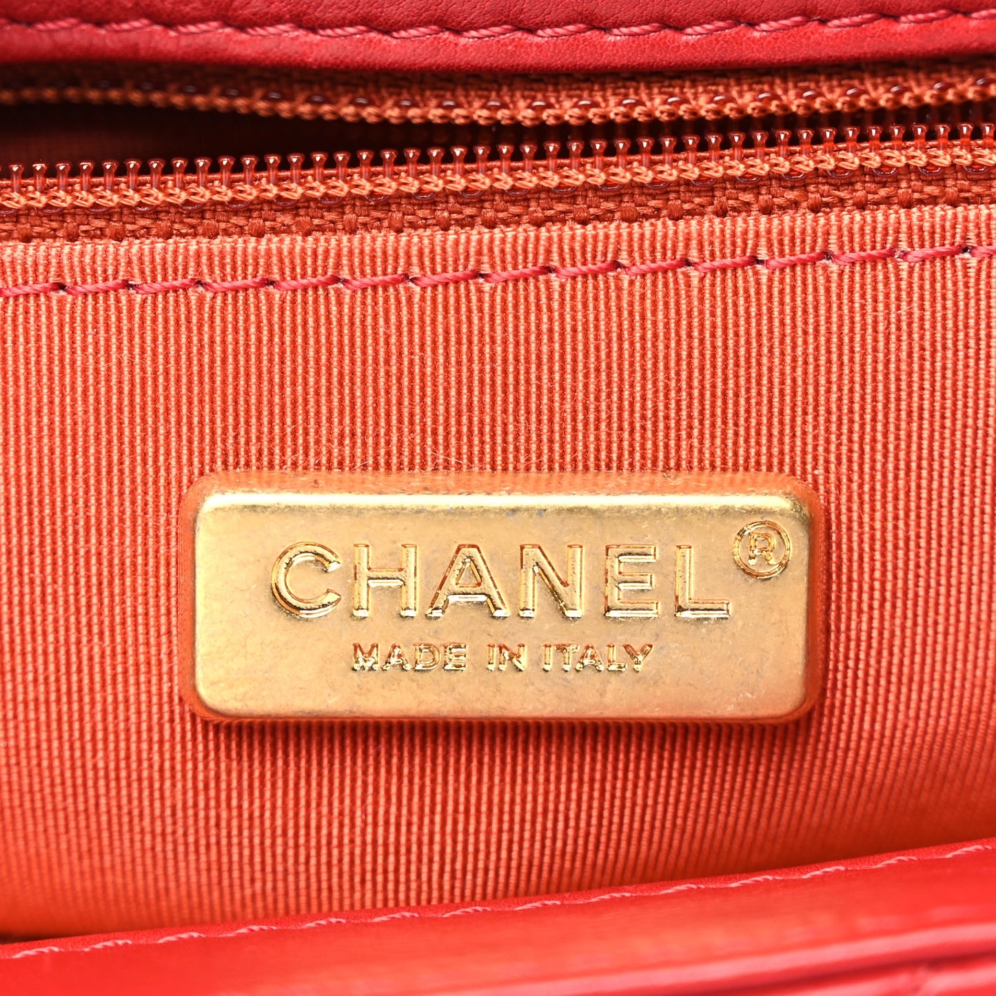 Chanel Calfskin Chevron Quilted Mini Rock The Corner Flap Red