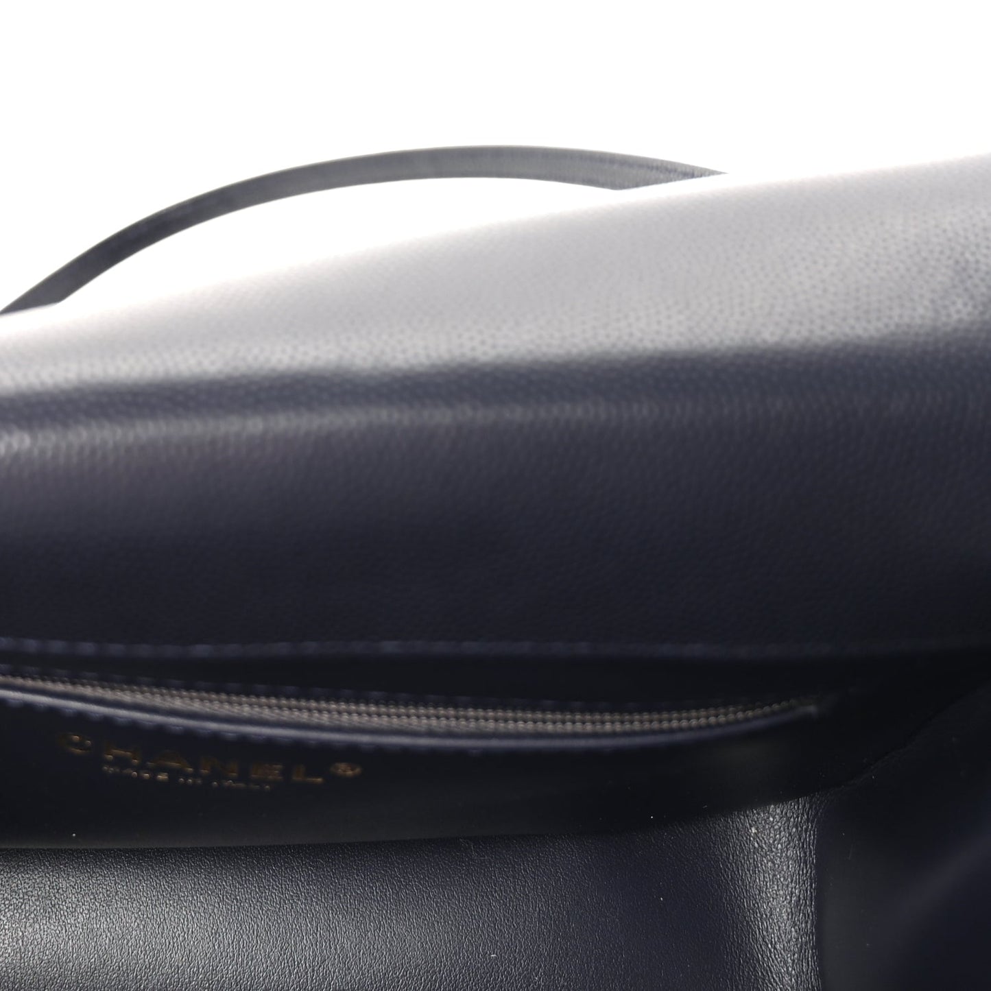 Chanel Shiny Caviar Preppy Coco Small Flap Bag Navy