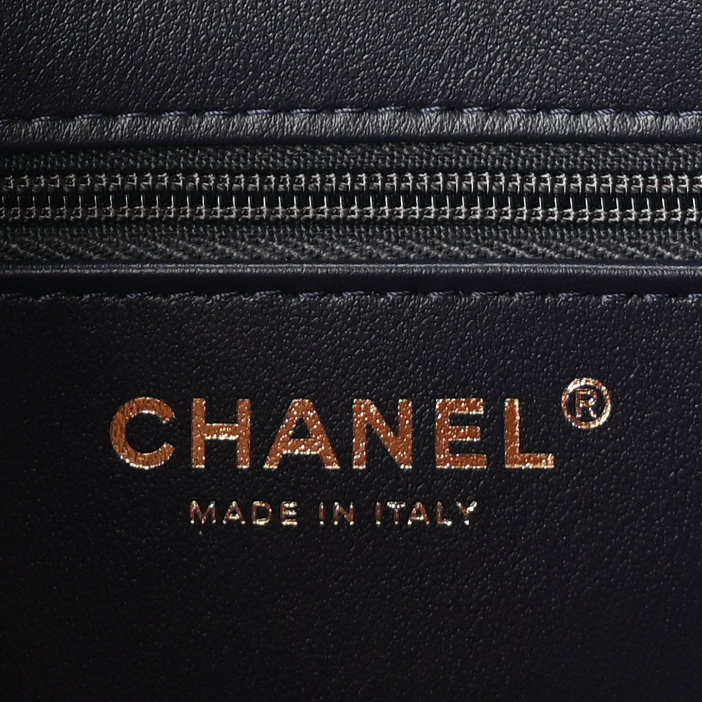 Chanel Shiny Caviar Preppy Coco Small Flap Bag Navy