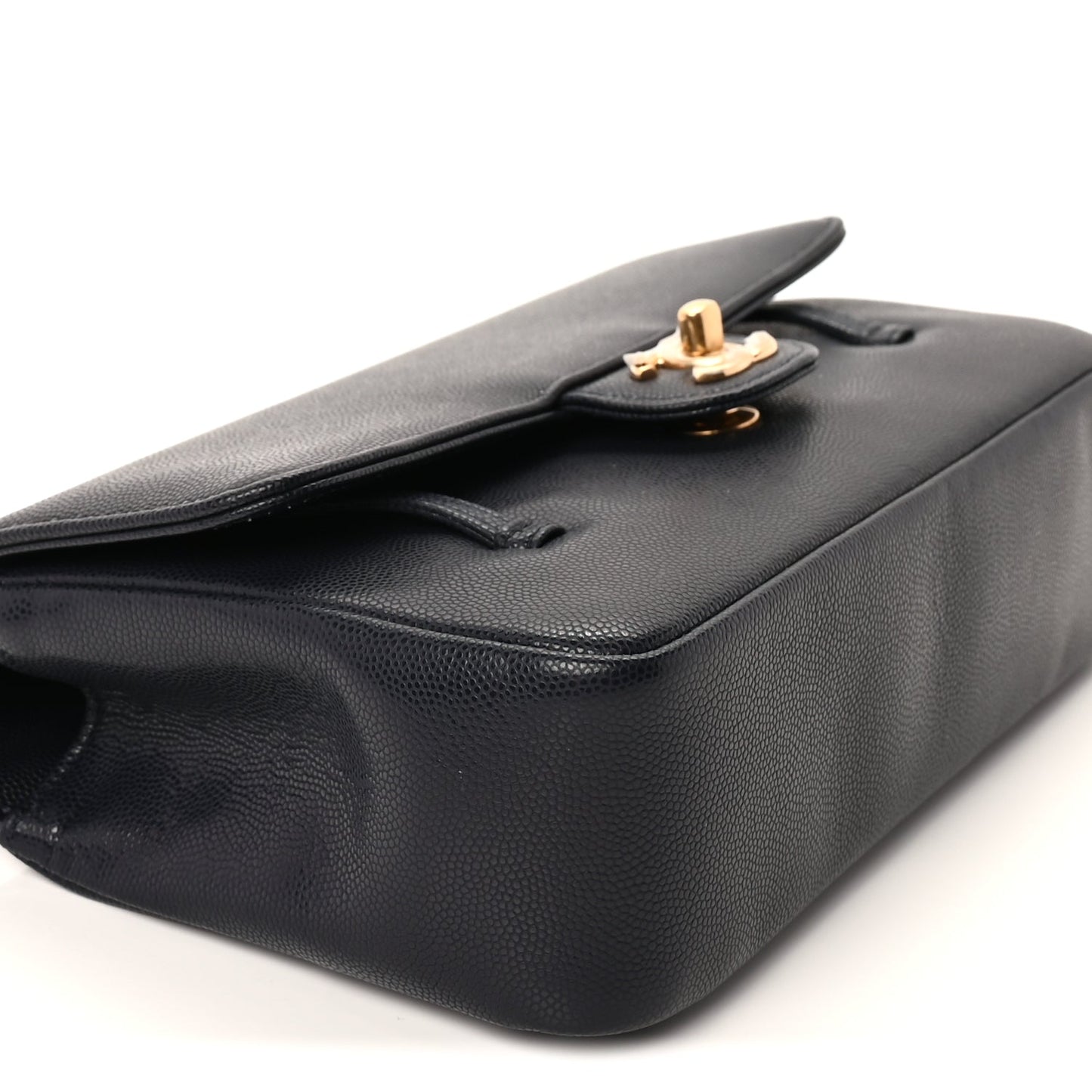 Chanel Shiny Caviar Preppy Coco Small Flap Bag Navy