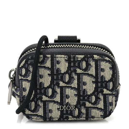 Christian Dior Oblique D-Touch Nano Horizontal Pouch Blue