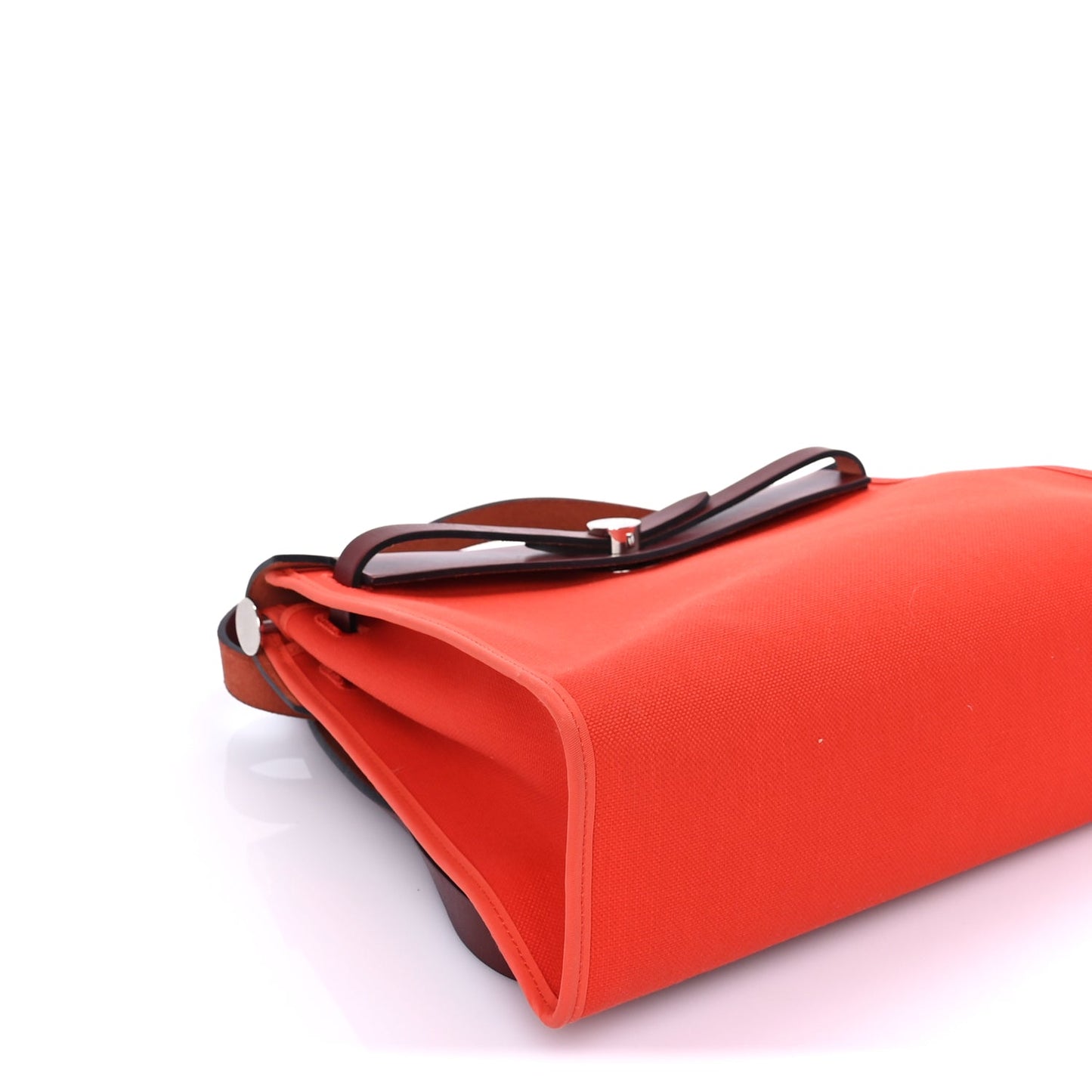 Hermes Military Toile Vache Hunter Herbag Zip 31 PM  Rouge Grenat