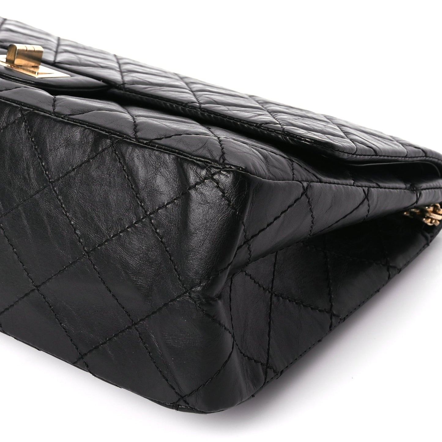 Chanel Aged Calfskin Quilted 2.55 Reissue 227 Flap Black