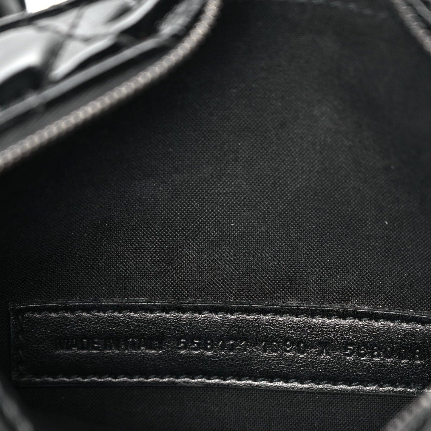 Balenciaga Patent Quilted XS Ville Camera Bag Black