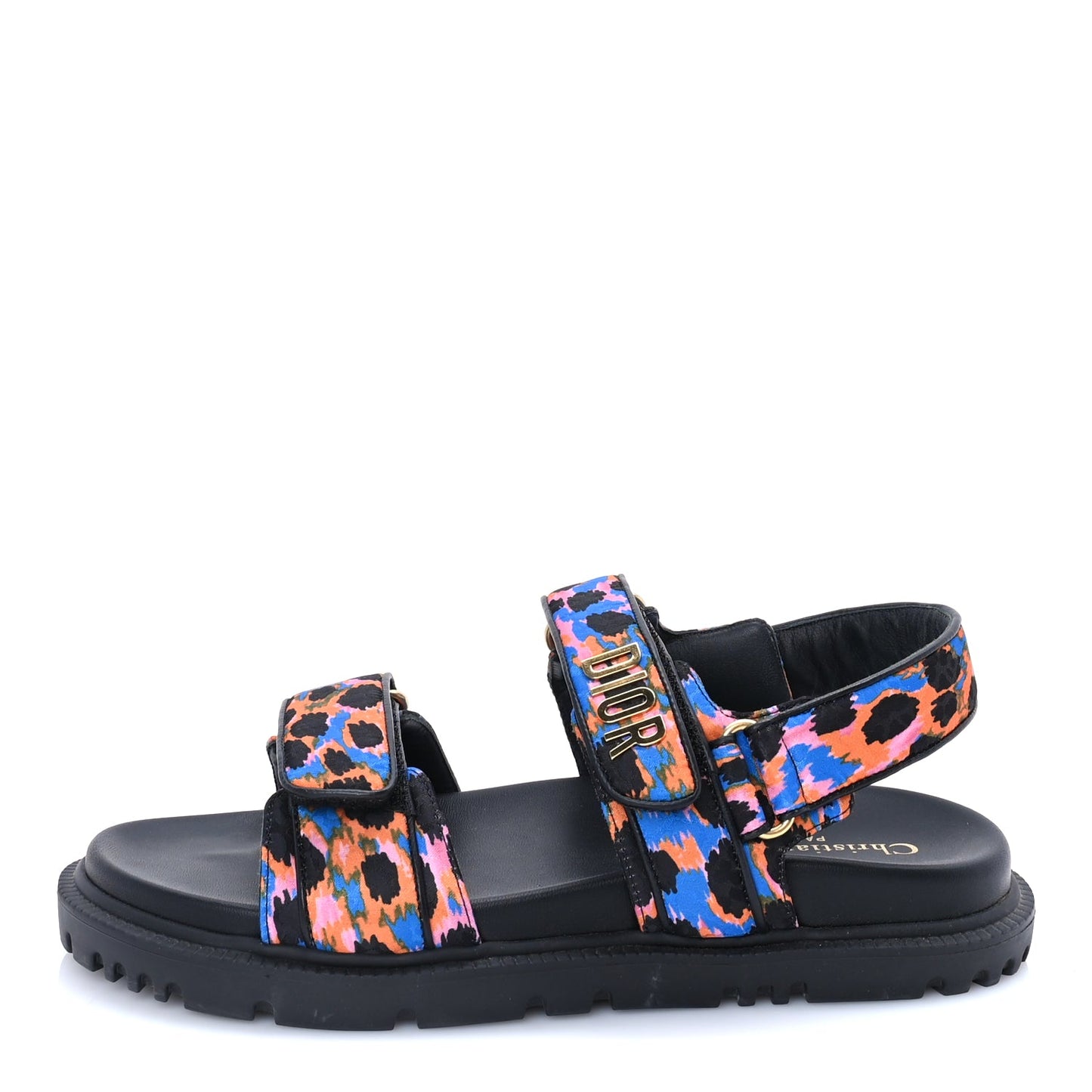 Christian Dior Technical Fabric Mizza Print Dioract Sandals 38  Multicolor