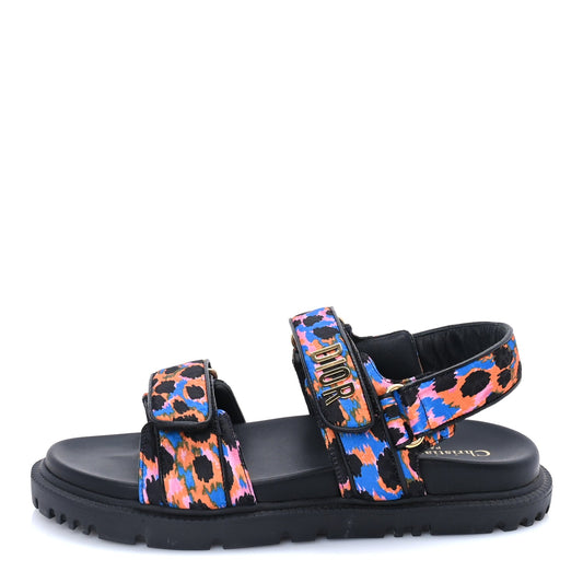 Christian Dior Technical Fabric Mizza Print Dioract Sandals 38  Multicolor