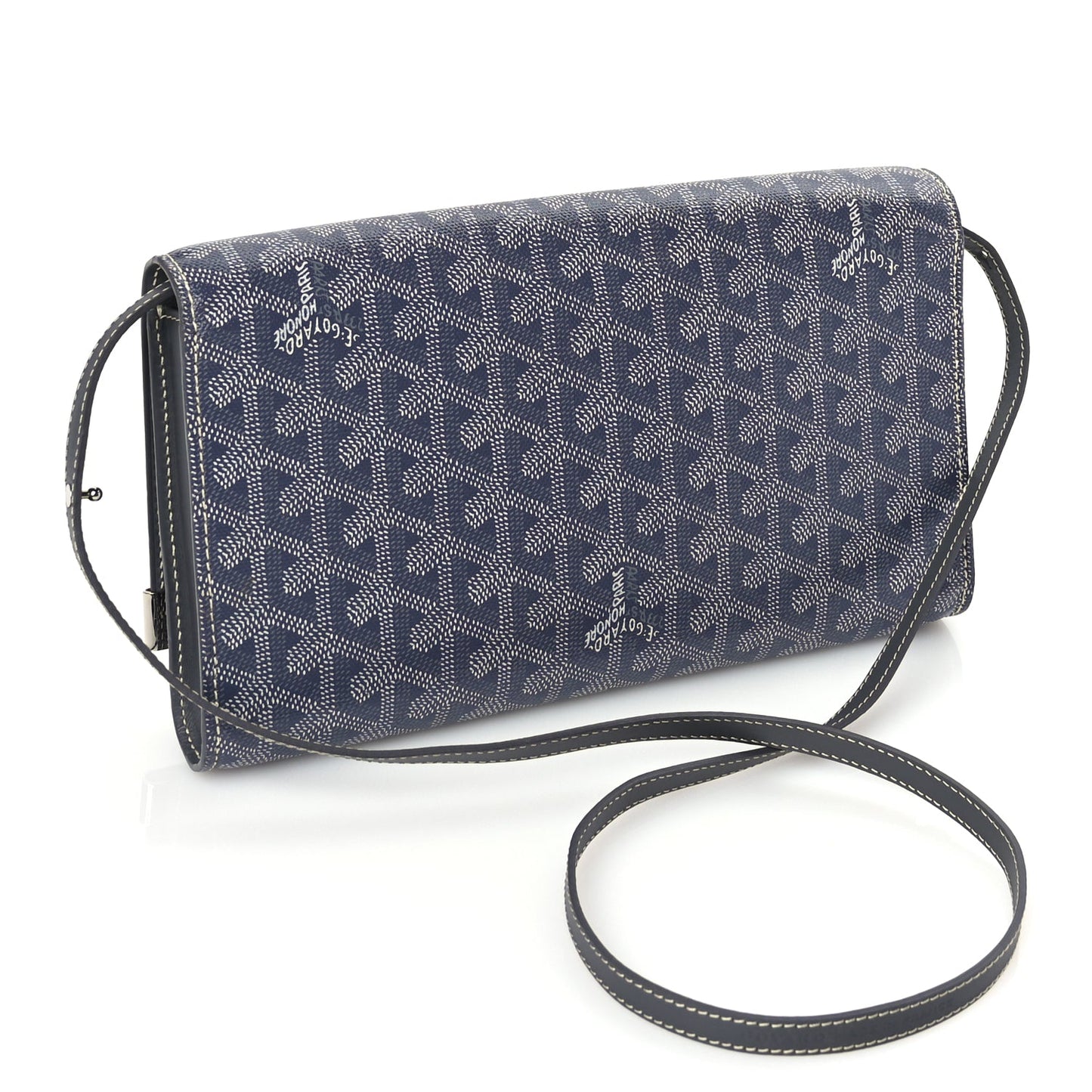 Goyard Goyardine Monte Carlo Bois Clutch With Strap Gray