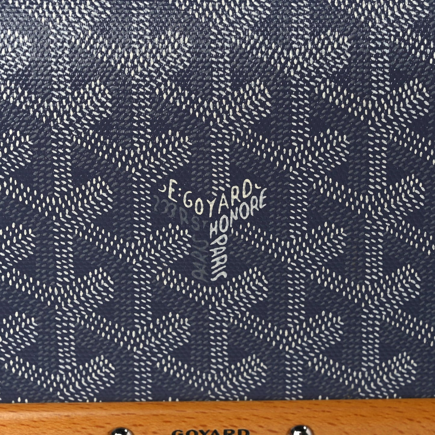 Goyard Goyardine Monte Carlo Bois Clutch With Strap Gray