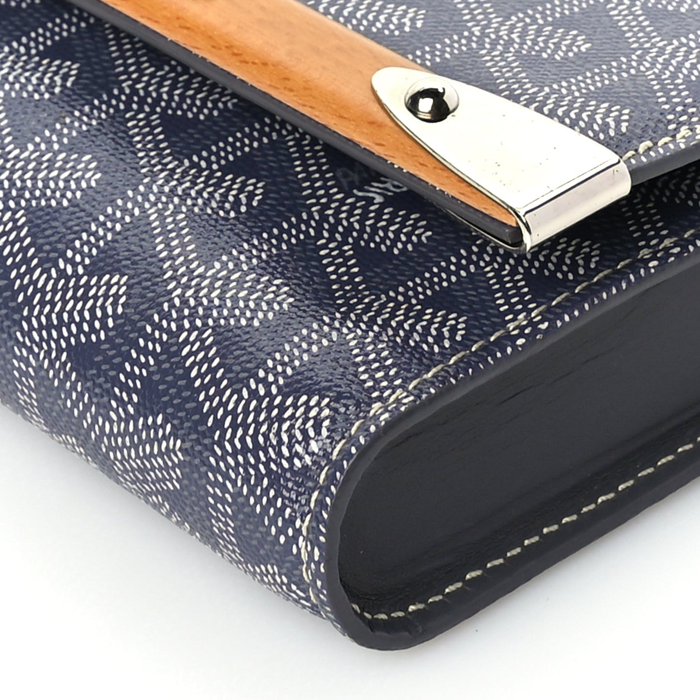 Goyard Goyardine Monte Carlo Bois Clutch With Strap Gray