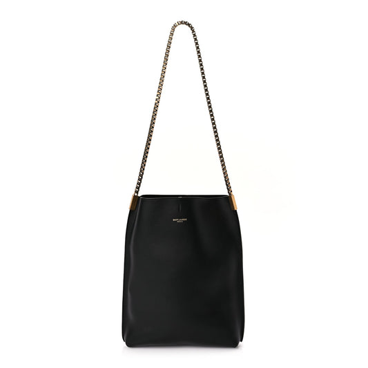 Saint Laurent Smooth Calfskin Small Suzanne Hobo Black