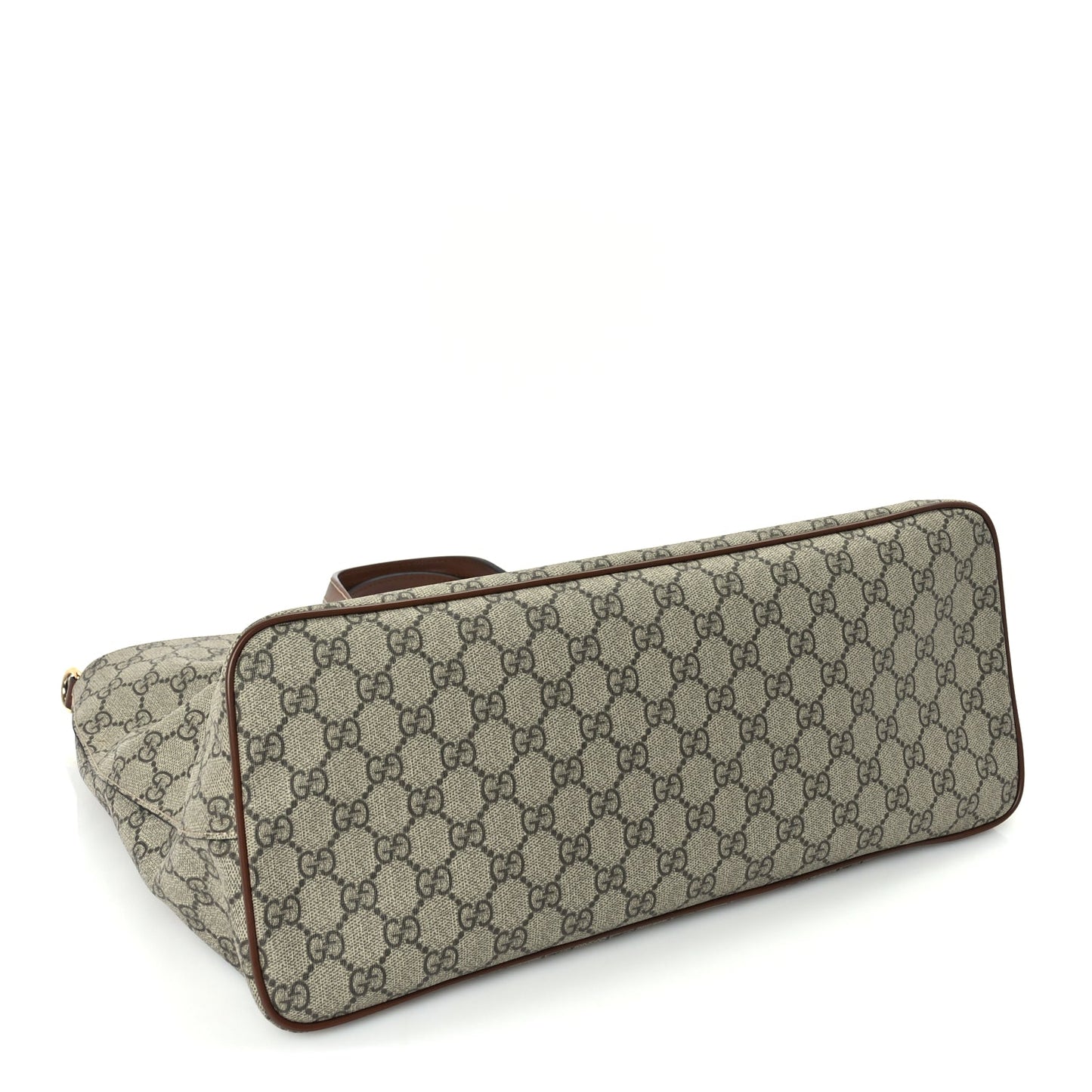 Gucci Soft GG Supreme Monogram Medium Crossbody Tote Beige Cuir