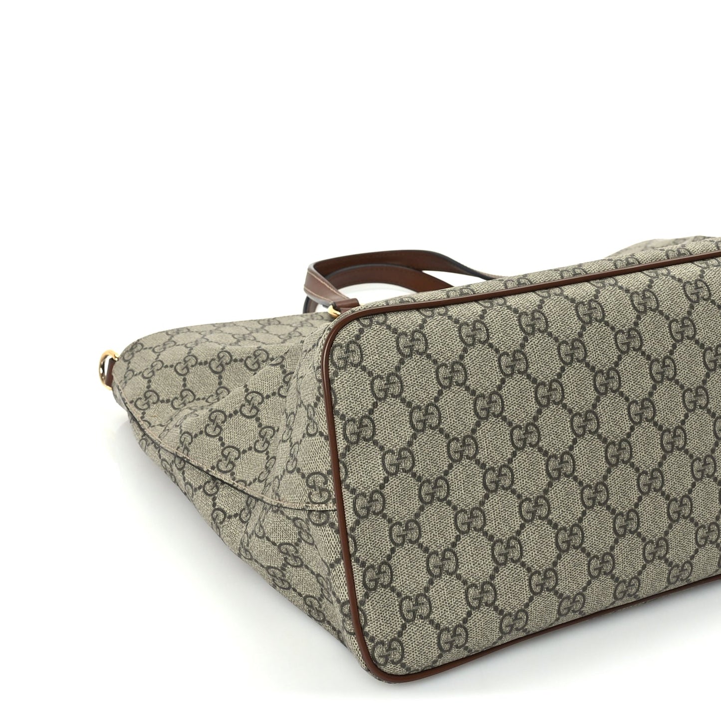 Gucci Soft GG Supreme Monogram Medium Crossbody Tote Beige Cuir
