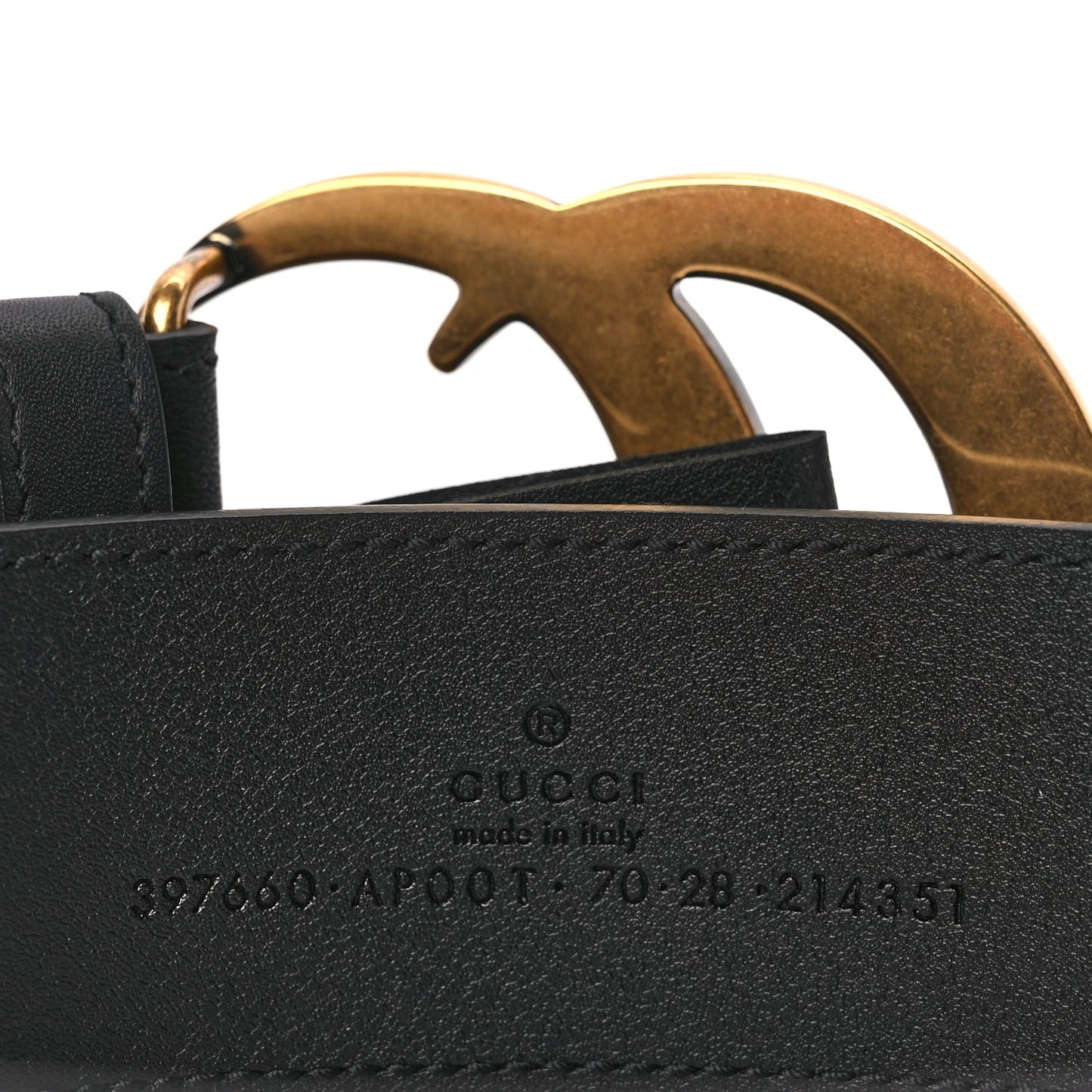 Gucci Calfskin Double G 40mm Belt 70 28 Black
