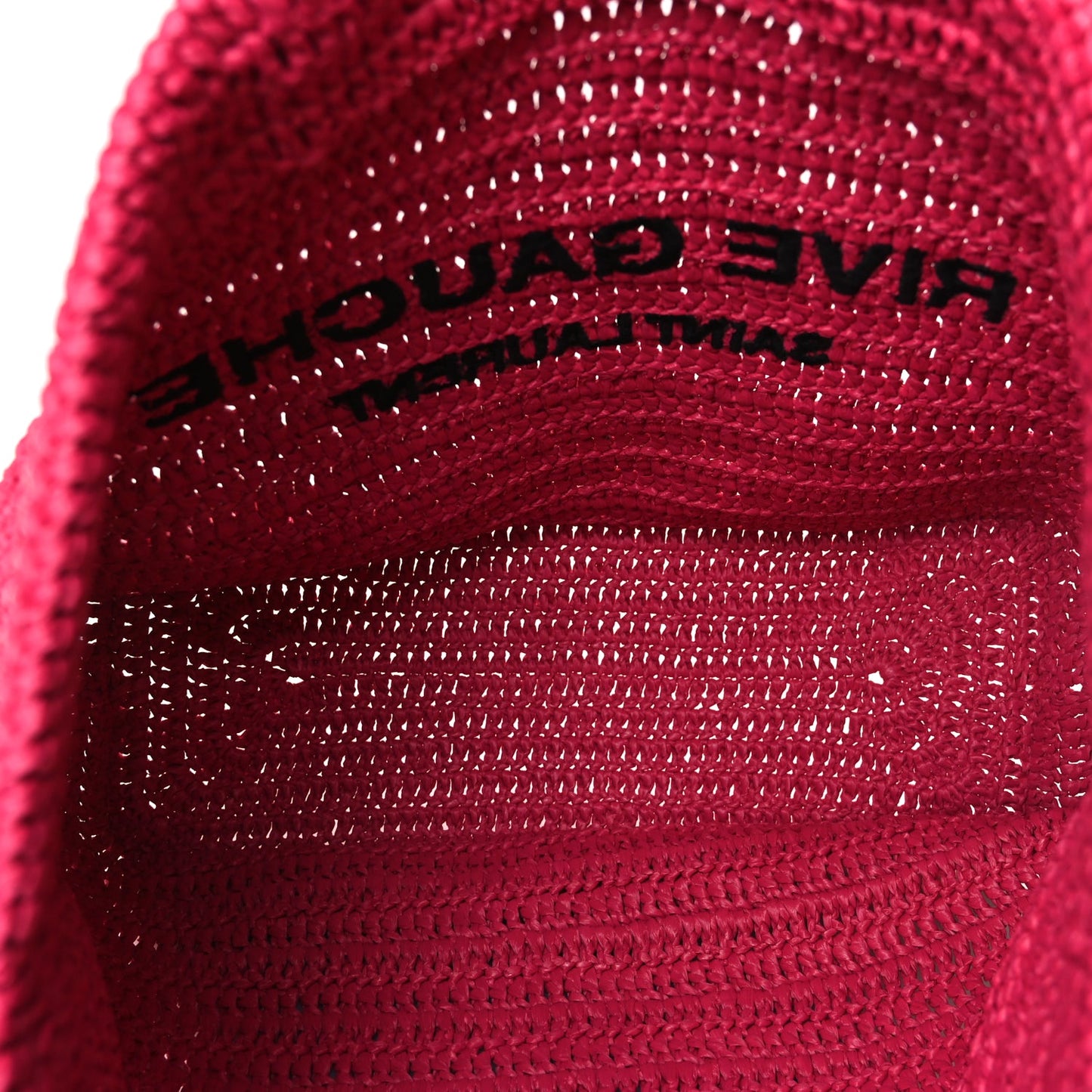 Saint Laurent Raffia Rive Gauche Tote Pink