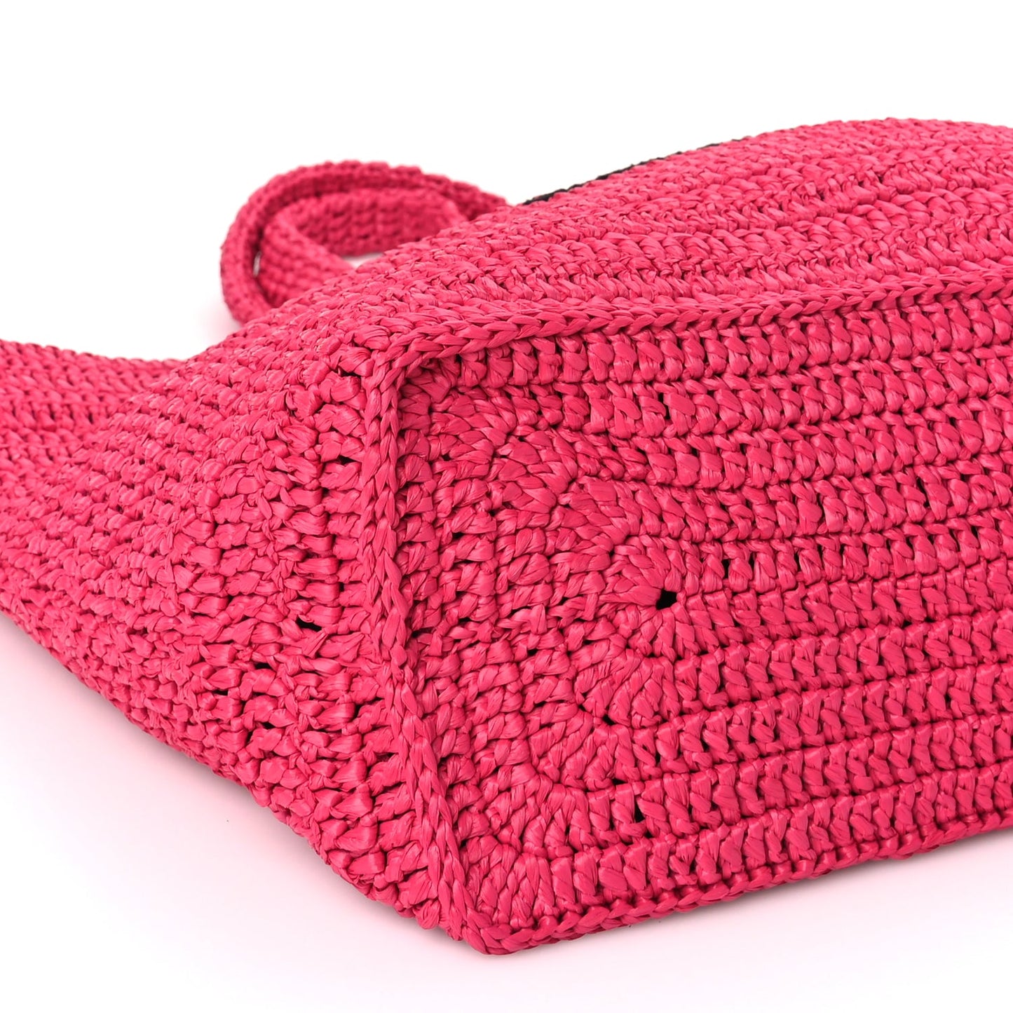 Saint Laurent Raffia Rive Gauche Tote Pink