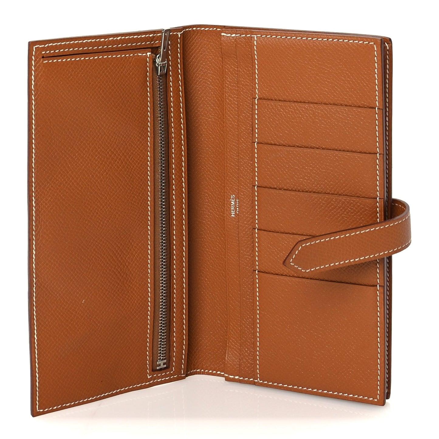 Hermes Epsom Bearn Gusset Wallet  Gold