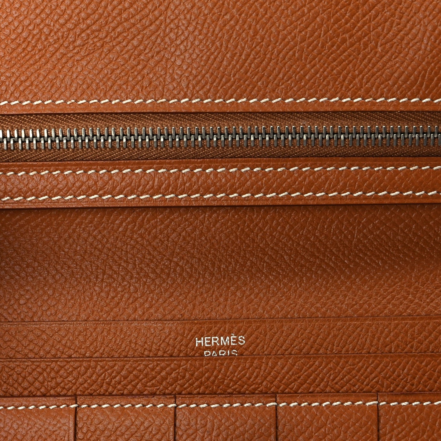 Hermes Epsom Bearn Gusset Wallet  Gold
