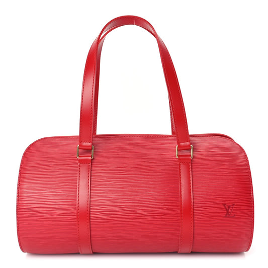 Louis Vuitton Epi Soufflot  Castillan Red